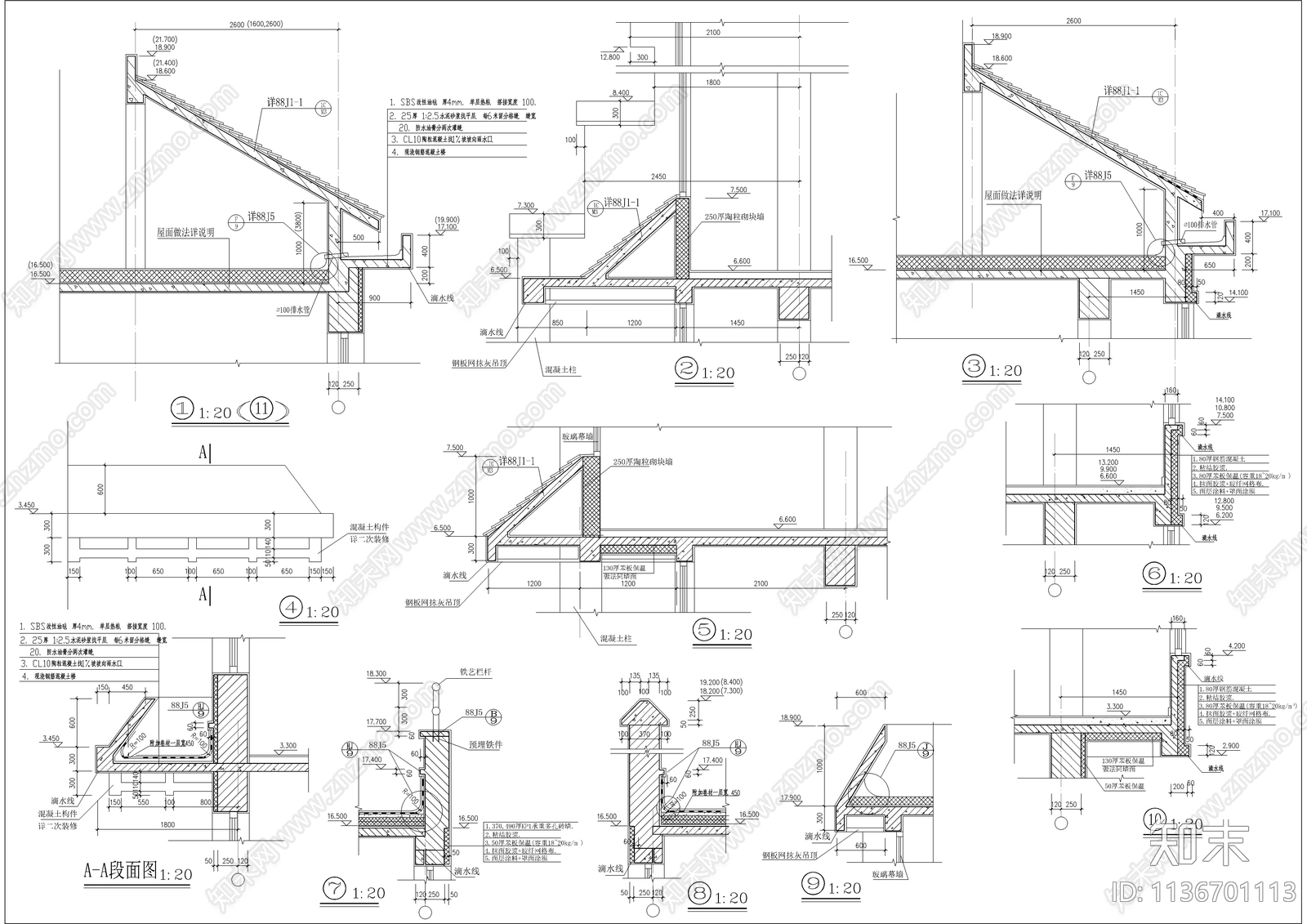 某学校学生公寓楼建筑cad施工图下载【ID:1136701113】