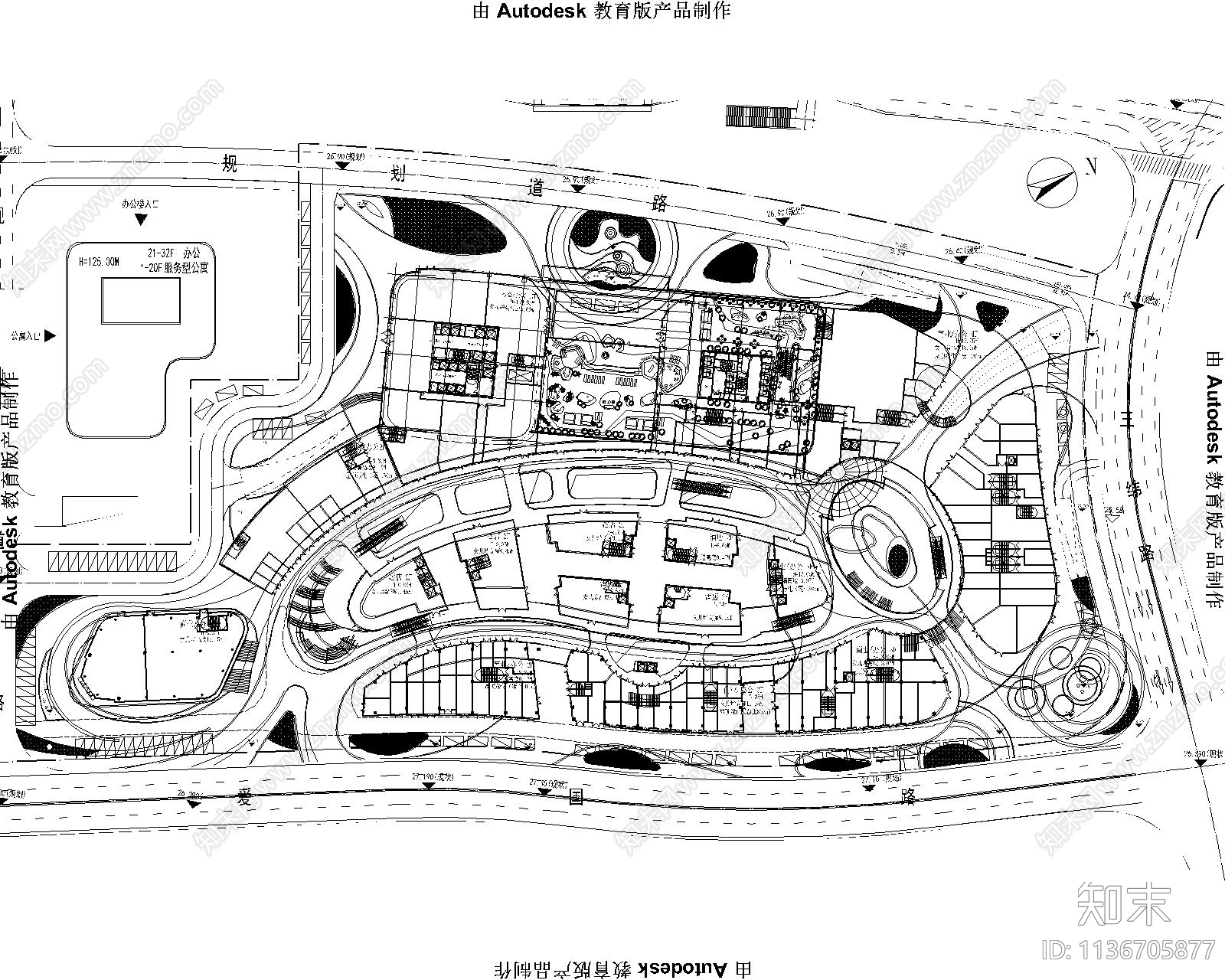 商业景观效果图cad施工图下载【ID:1136705877】