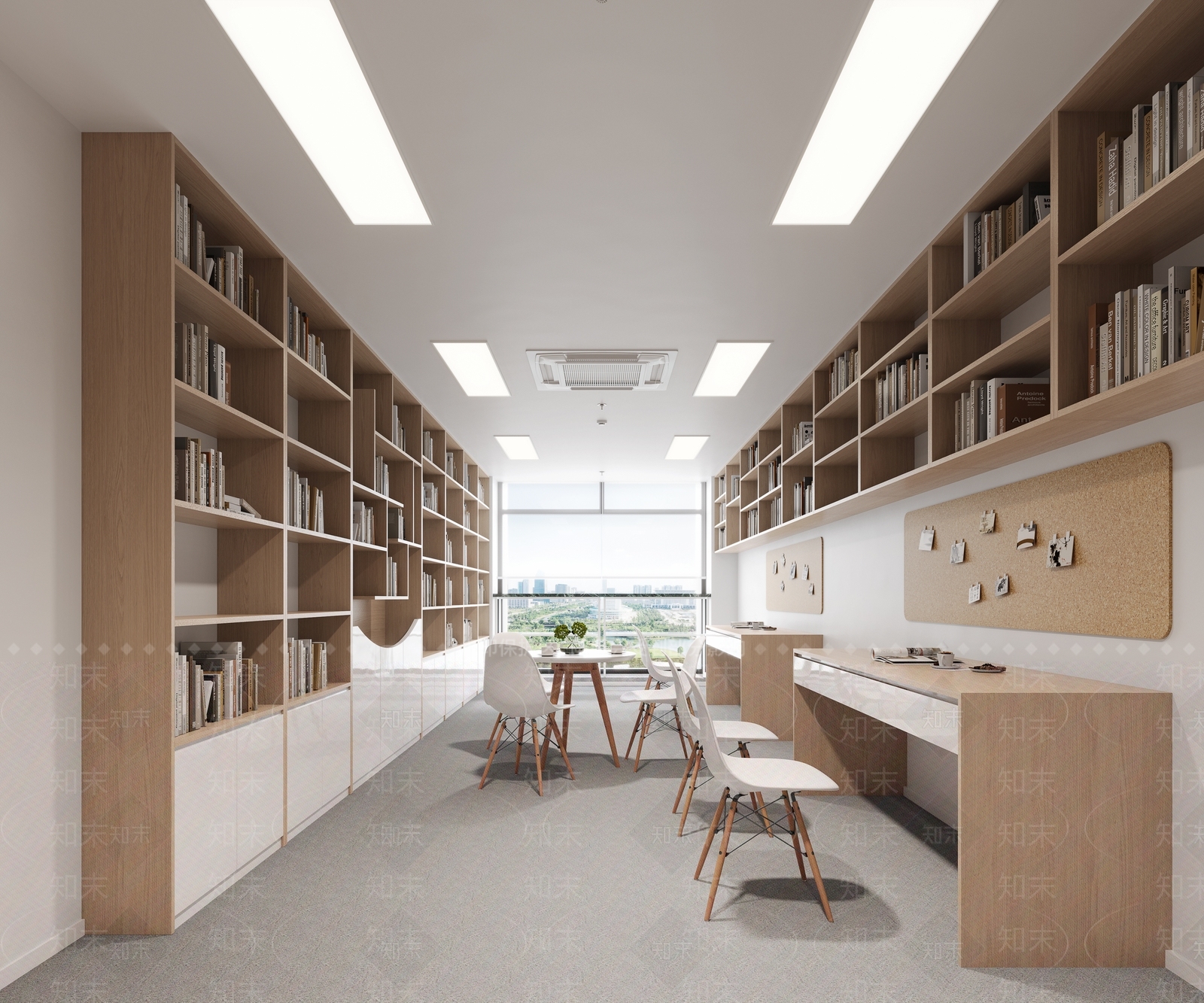 现代图书阅览室3D模型下载【ID:1136706155】