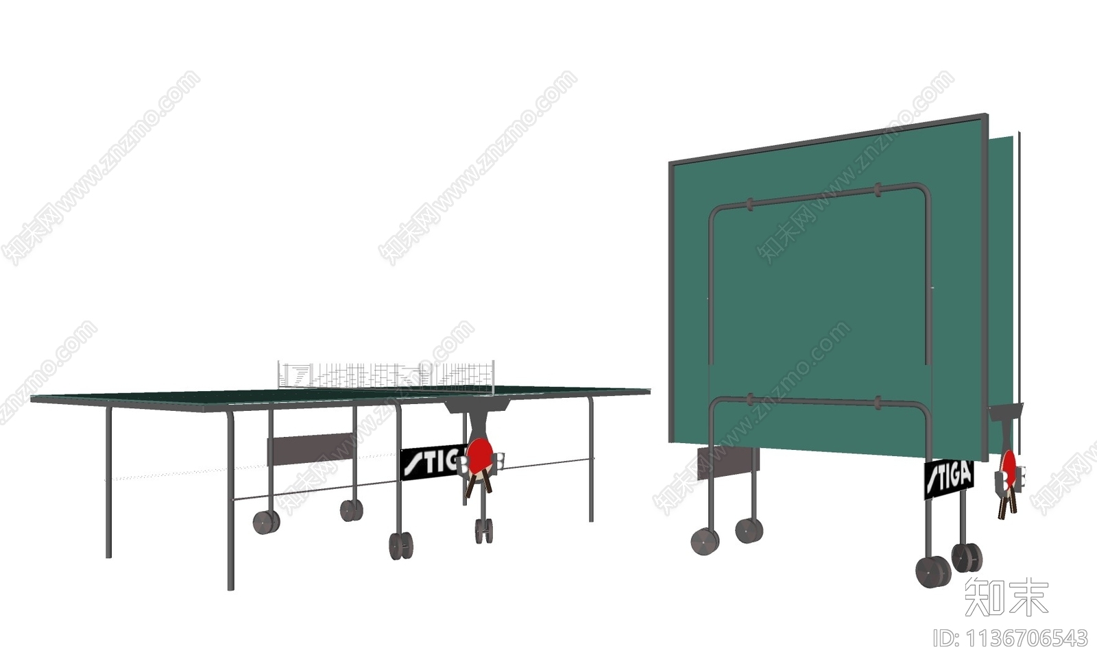 乒乓球台SU模型下载【ID:1136706543】
