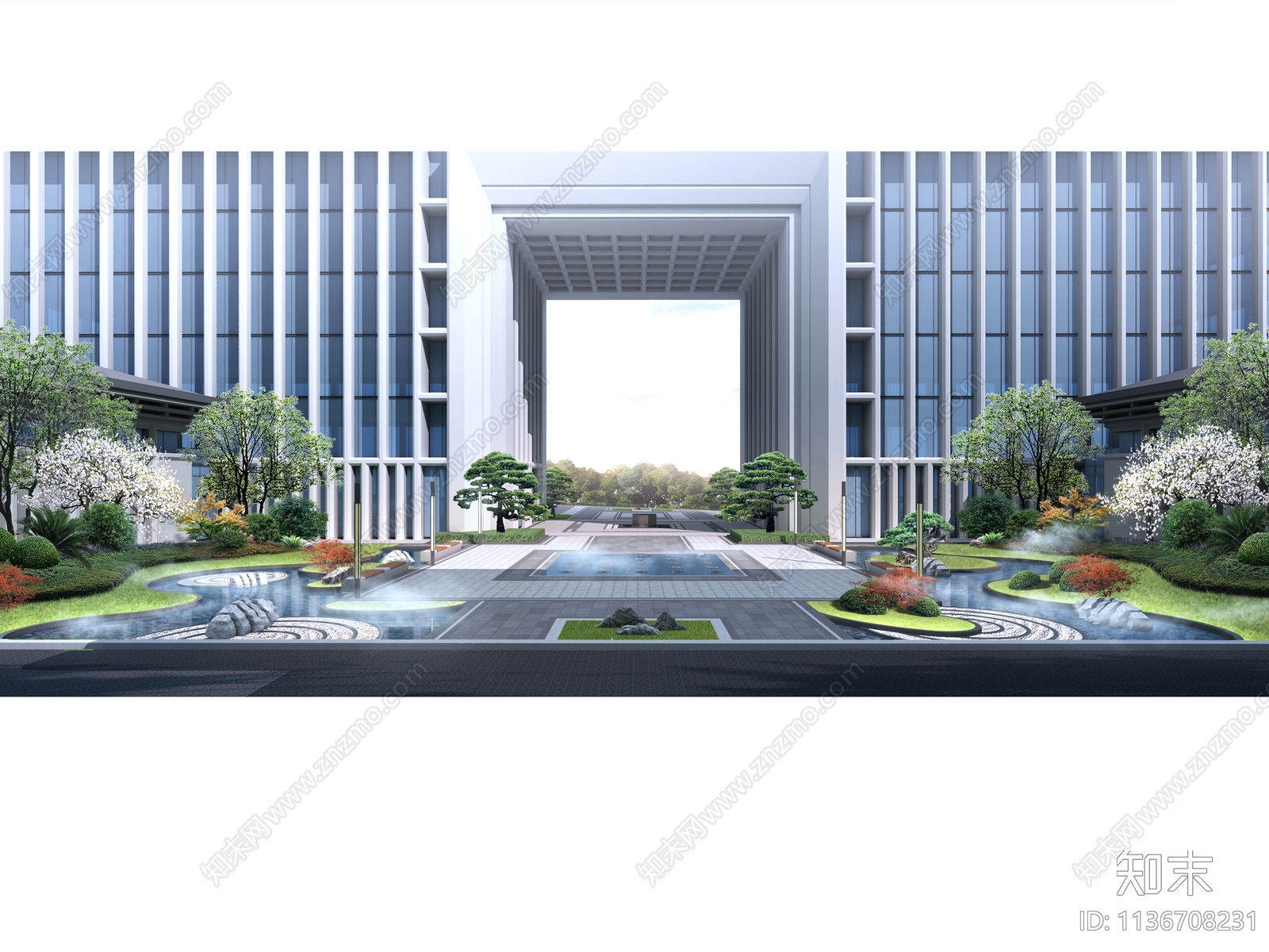办公环境景观平面图cad施工图下载【ID:1136708231】