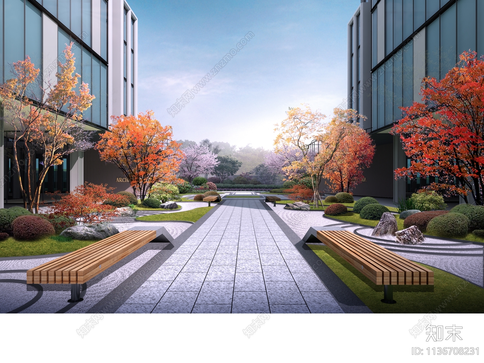 办公环境景观平面图cad施工图下载【ID:1136708231】