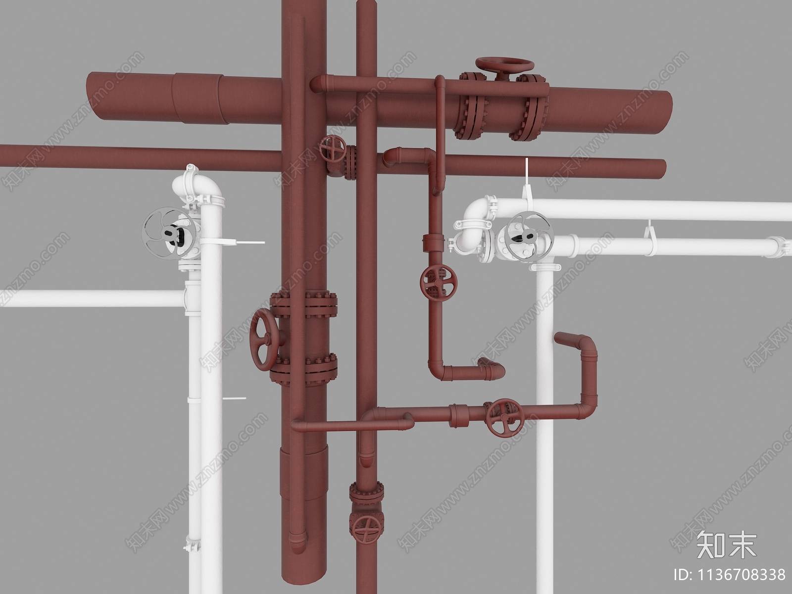 工业风水管SU模型下载【ID:1136708338】