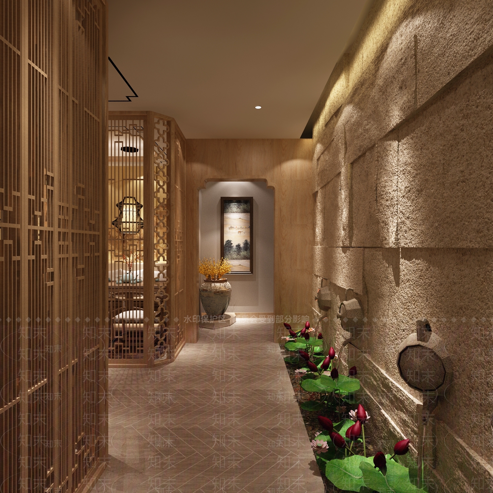 新中式茶餐厅3D模型下载【ID:1136708542】
