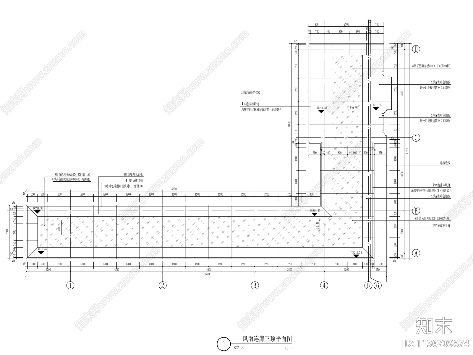 新中式廊架cad施工图下载【ID:1136709874】