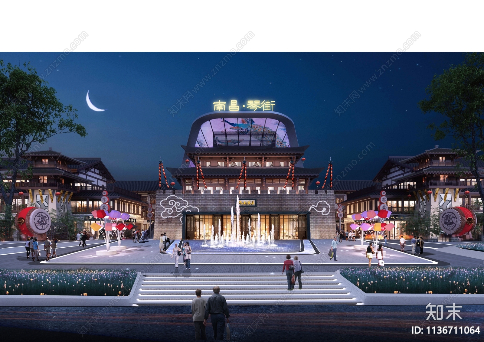 居住区景观效果图cad施工图下载【ID:1136711064】