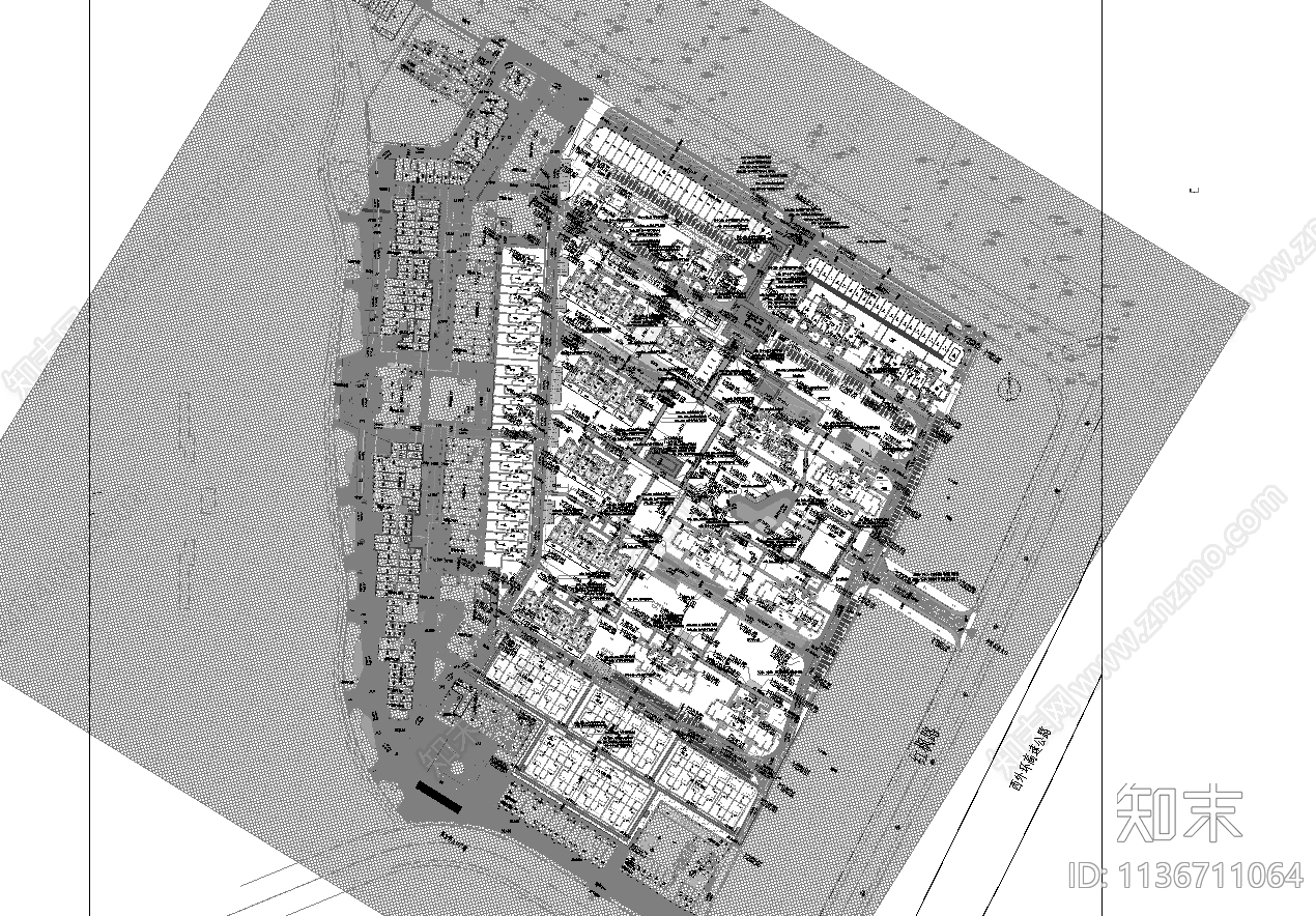 居住区景观效果图cad施工图下载【ID:1136711064】