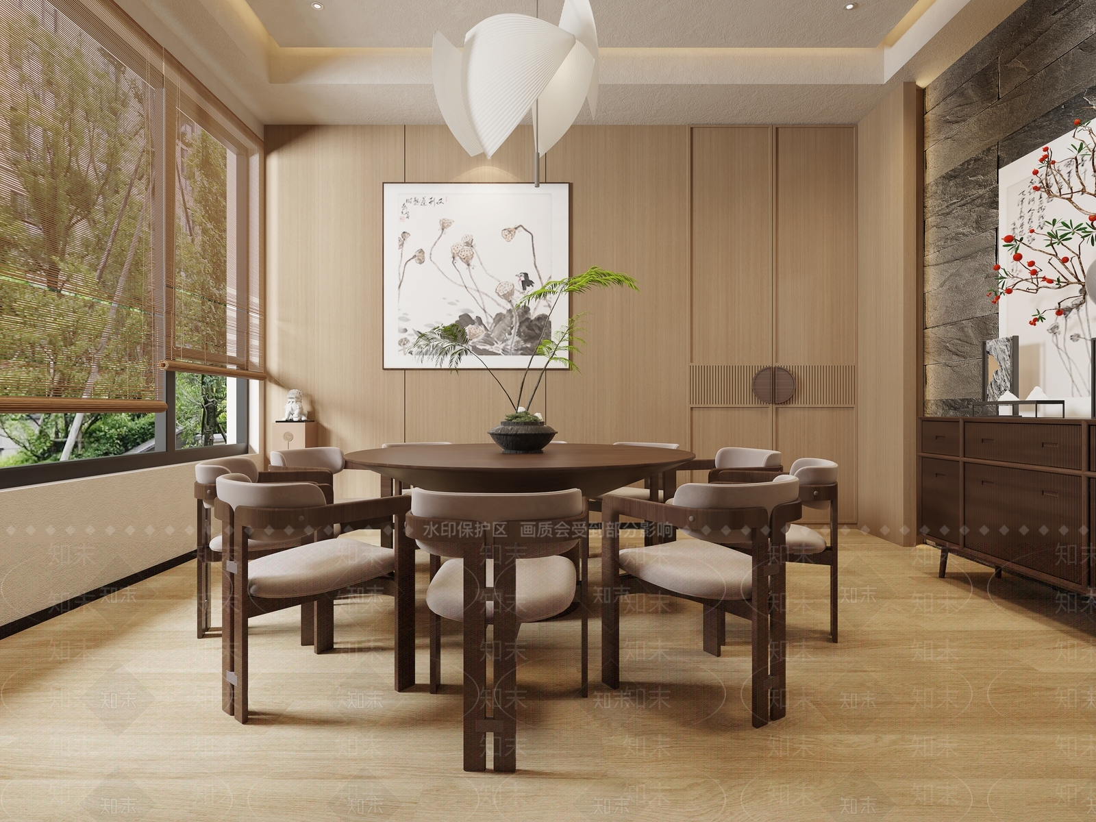 新中式茶馆3D模型下载【ID:1136719013】