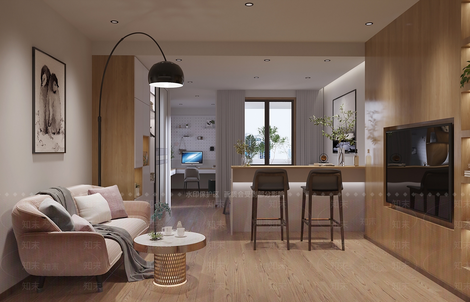 现代单身公寓3D模型下载【ID:1136716129】