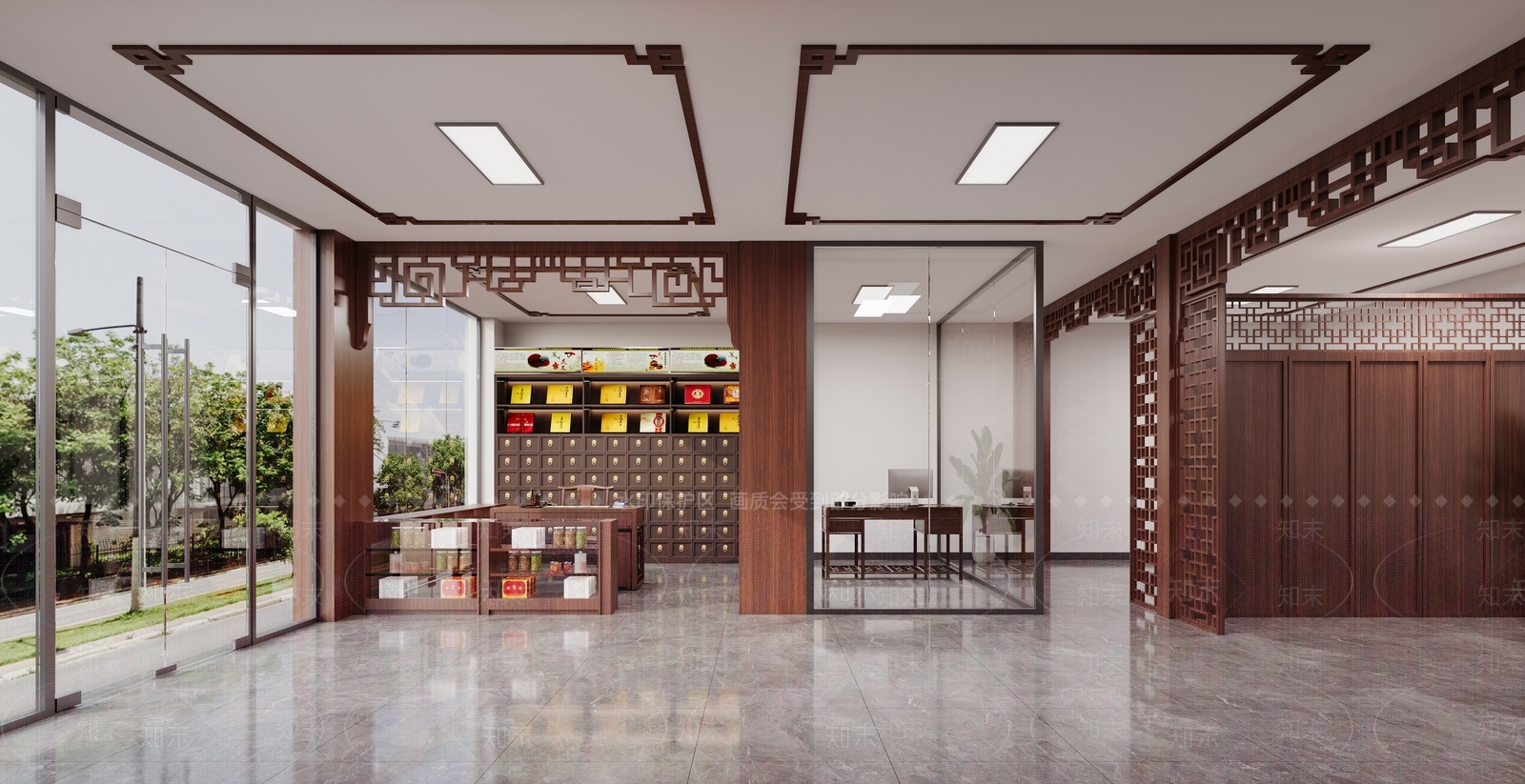 新中式中药药店3D模型下载【ID:1136715770】