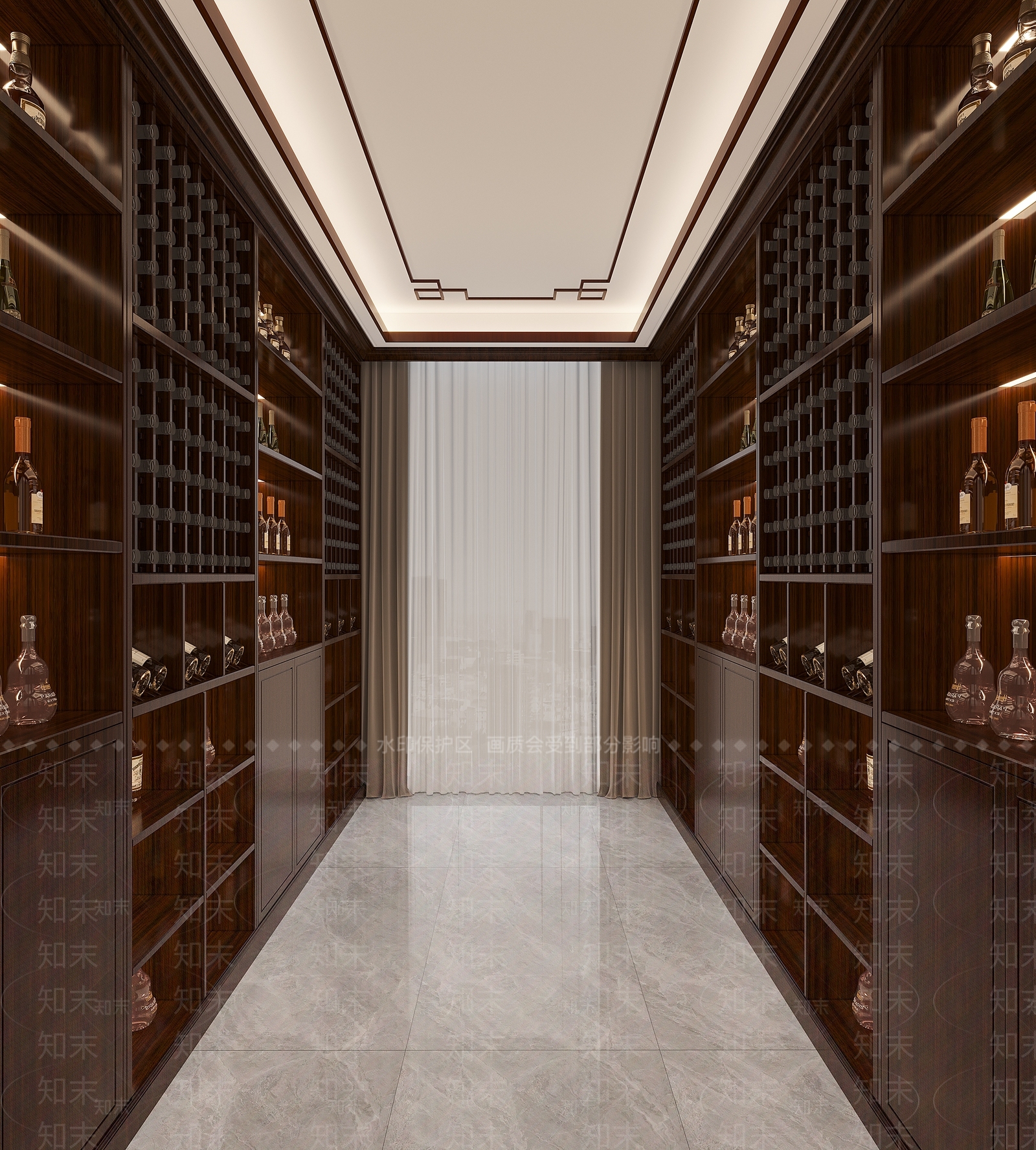 简欧品酒室酒窖3D模型下载【ID:1136721283】