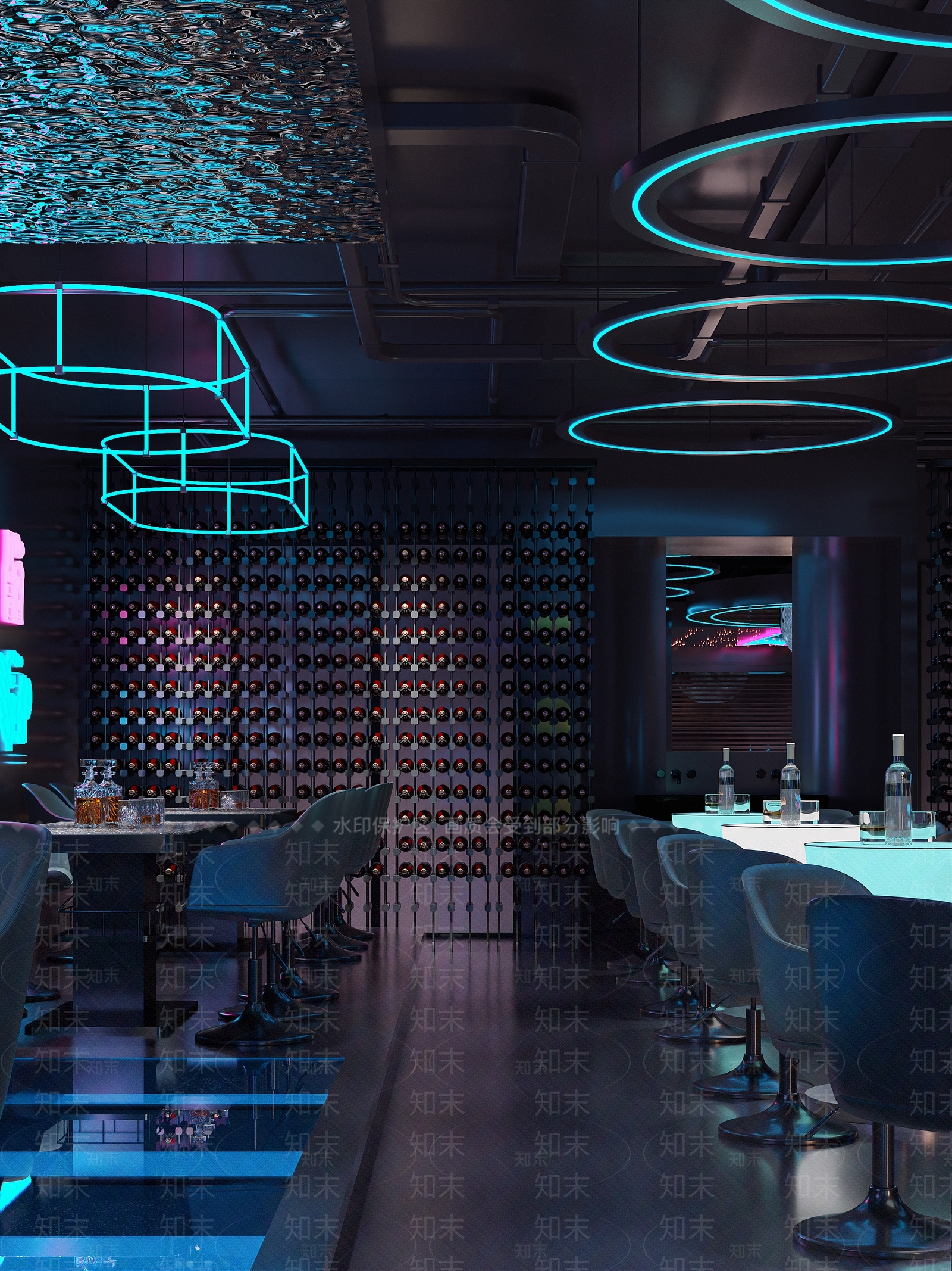 现代赛克朋克酒吧3D模型下载【ID:1136722274】