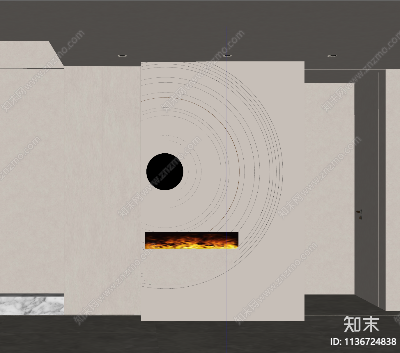 现代装饰性玄关SU模型下载【ID:1136724838】