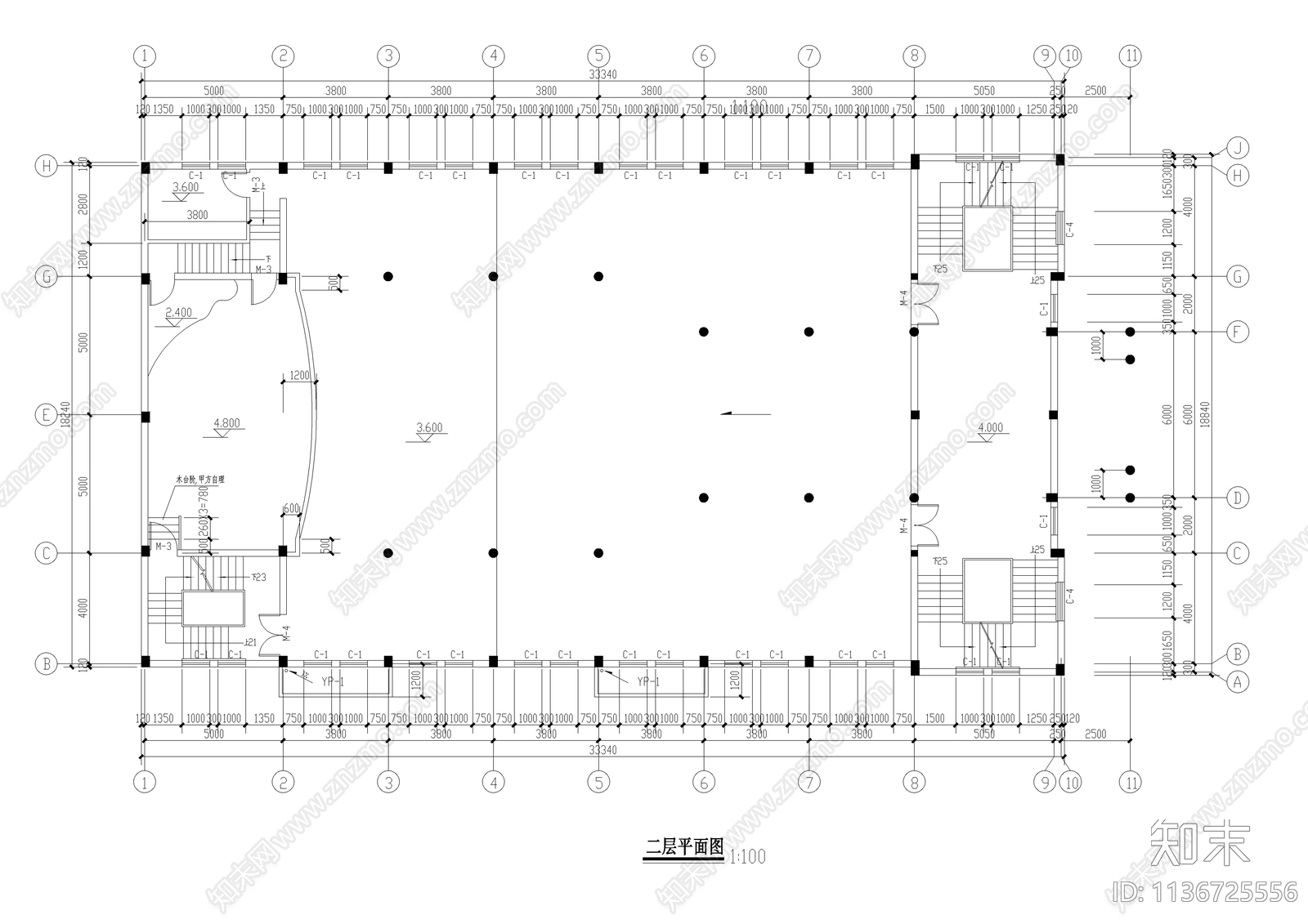 三层教堂建施施工图下载【ID:1136725556】