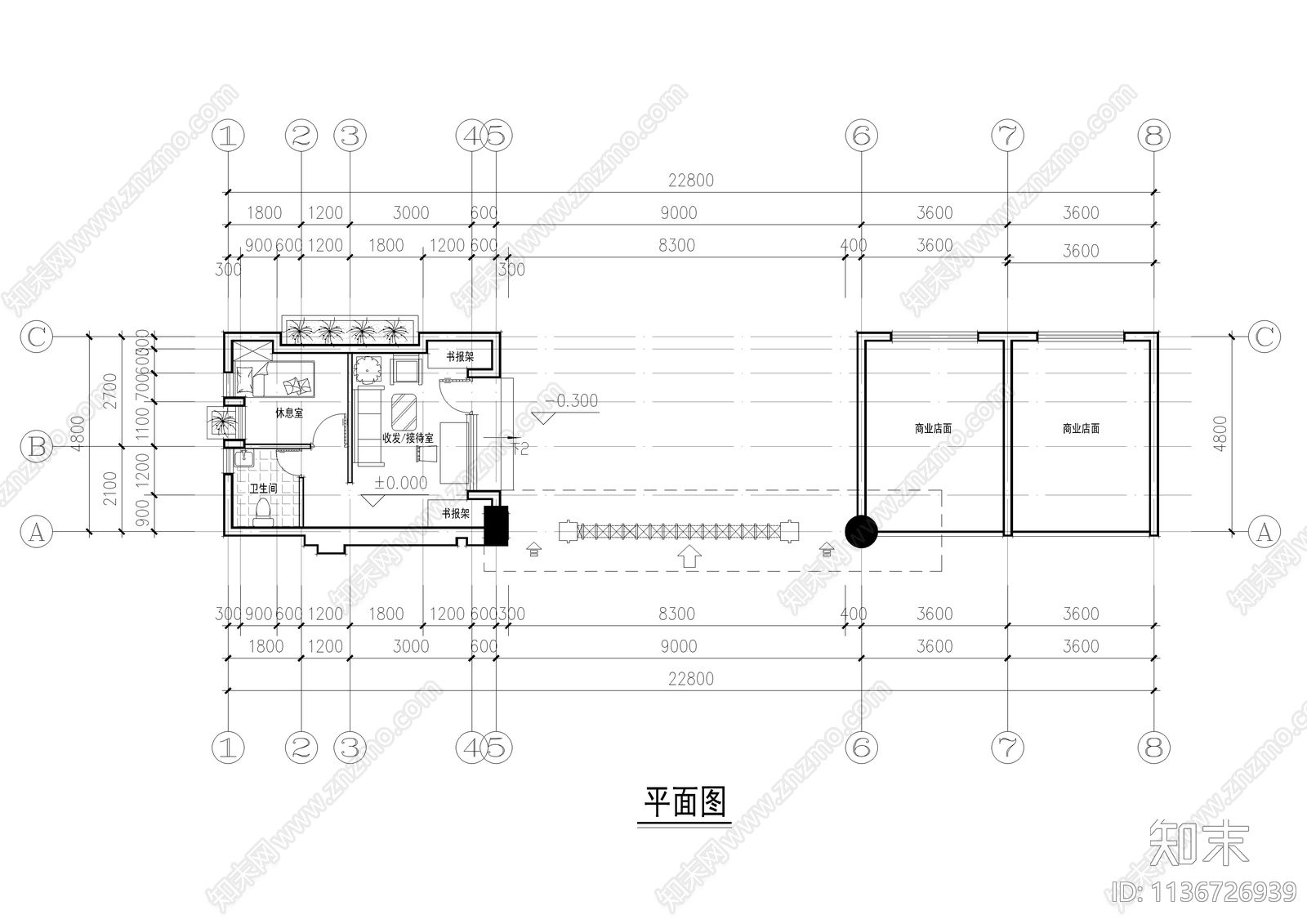 某学校大门建筑cad施工图下载【ID:1136726939】