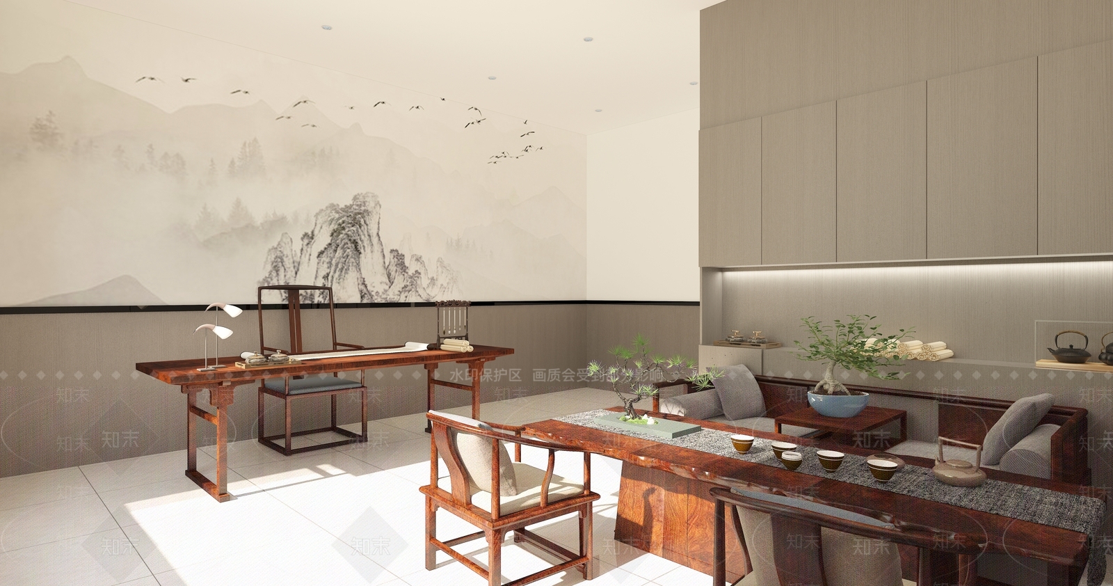 新中式茶馆3D模型下载【ID:1136731132】
