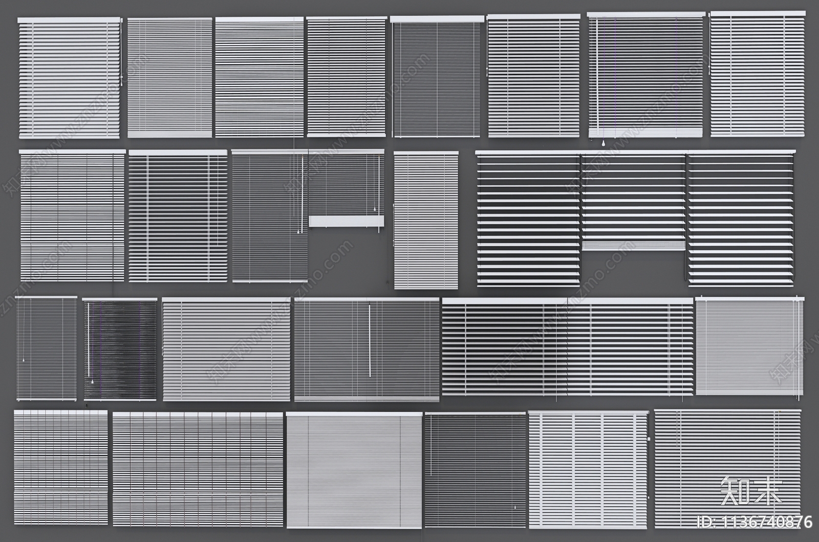 现代百叶帘SU模型下载【ID:1136740876】