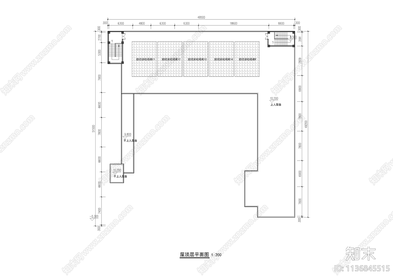 幼儿园建筑平面图施工图下载【ID:1136845515】