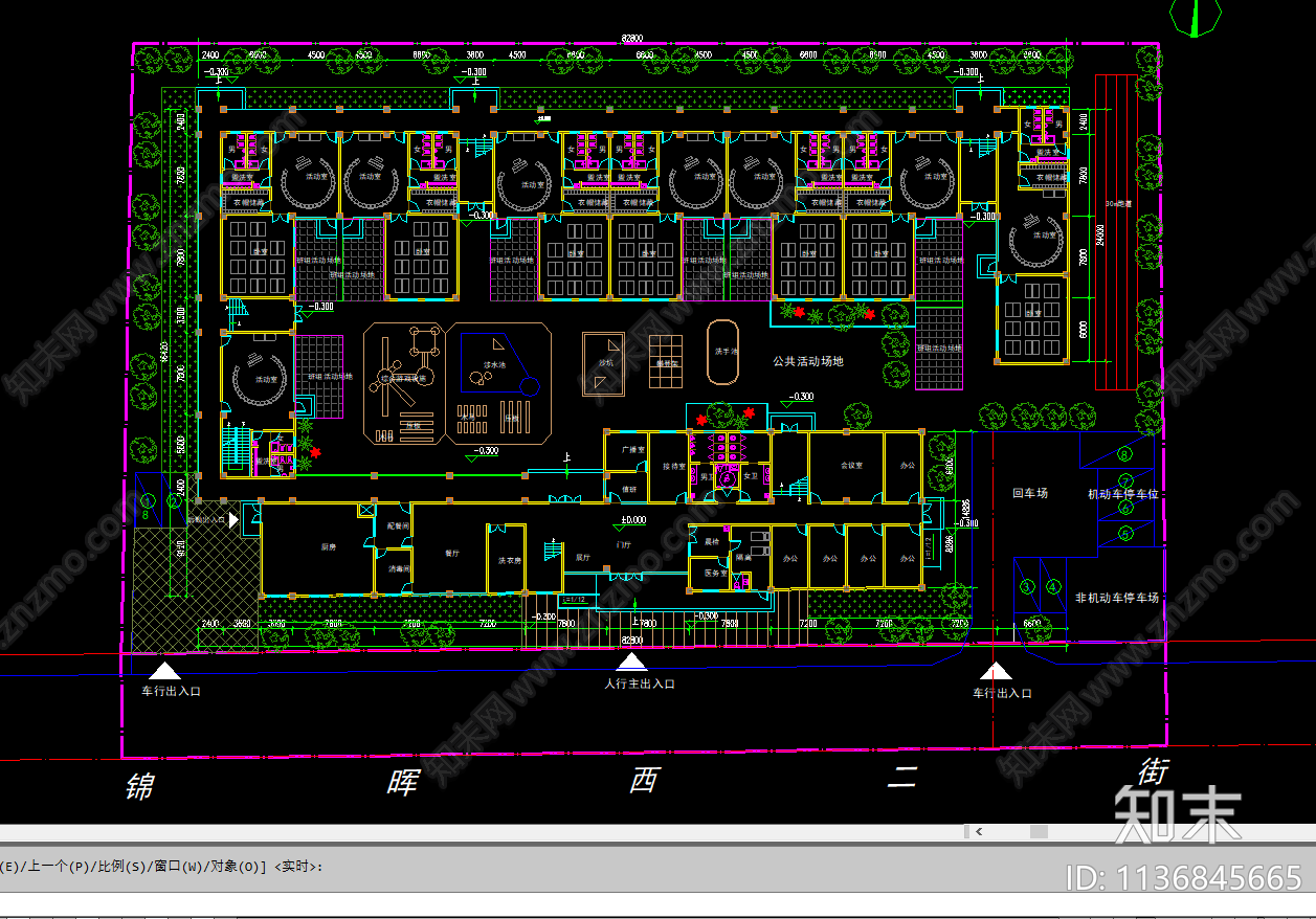 幼儿园建筑平面图施工图下载【ID:1136845665】