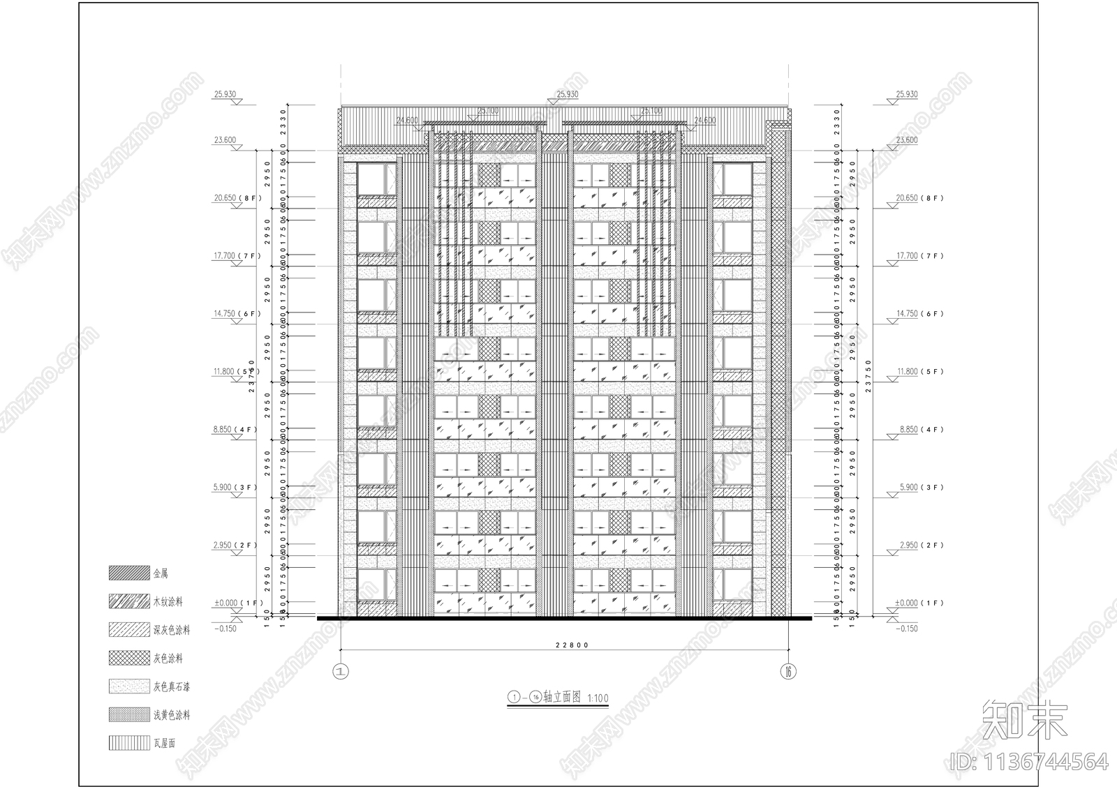 住宅建筑cad施工图下载【ID:1136744564】