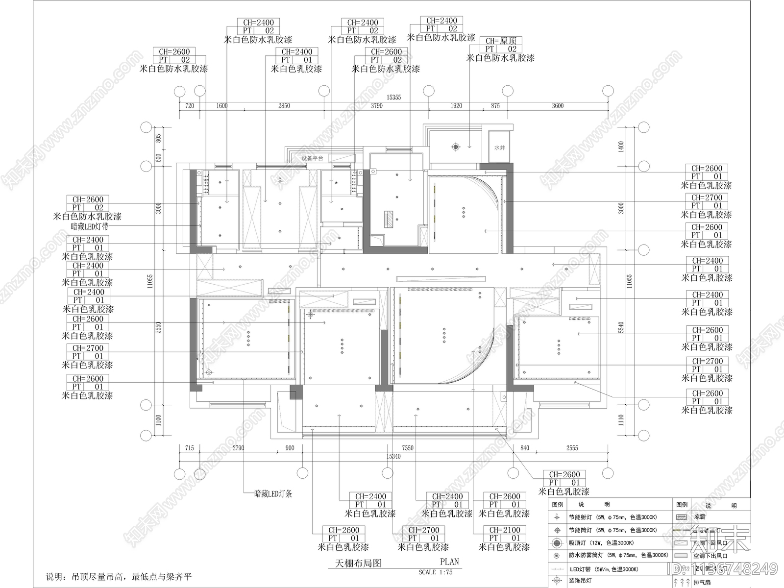 最新碧桂园平层家装全套cad施工图下载【ID:1136748249】