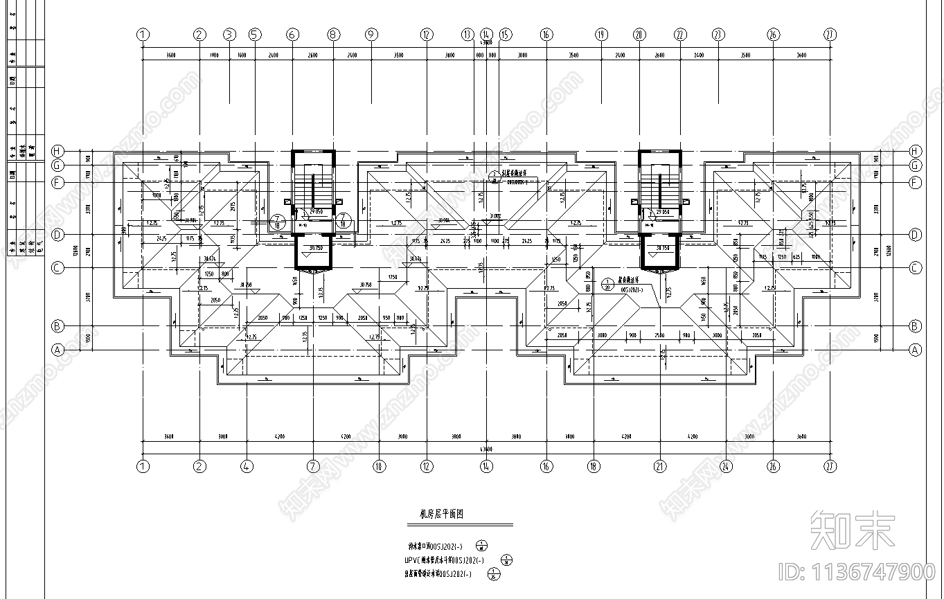 南郡明珠小高层住宅建筑cad施工图下载【ID:1136747900】