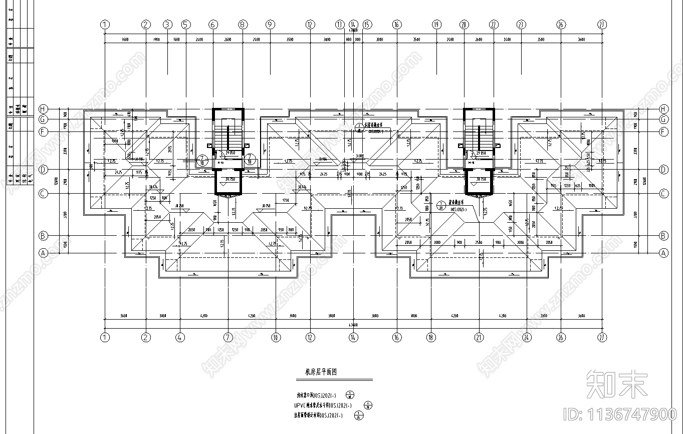 南郡明珠小高层住宅建筑cad施工图下载【ID:1136747900】