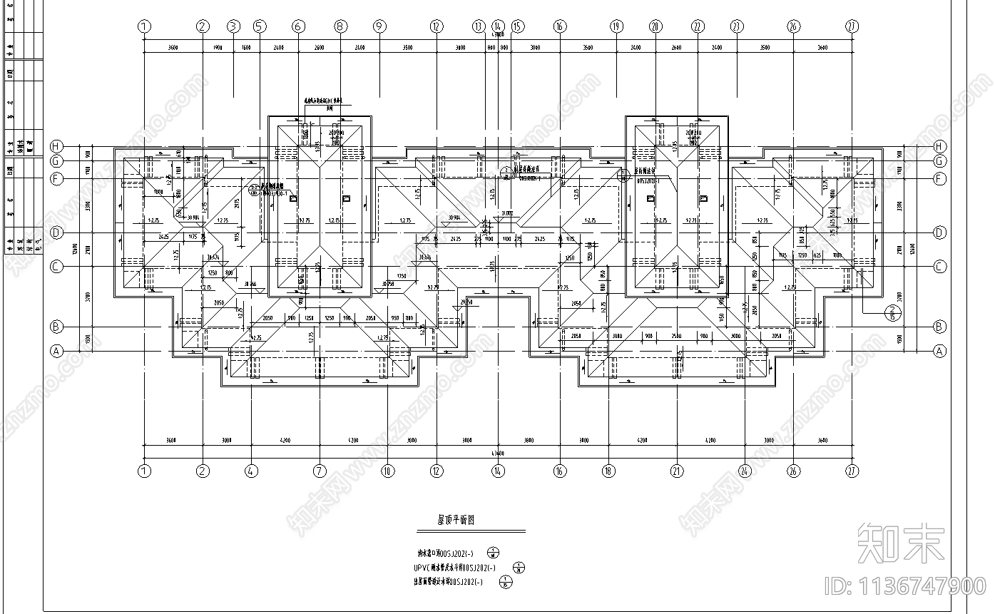 南郡明珠小高层住宅建筑cad施工图下载【ID:1136747900】