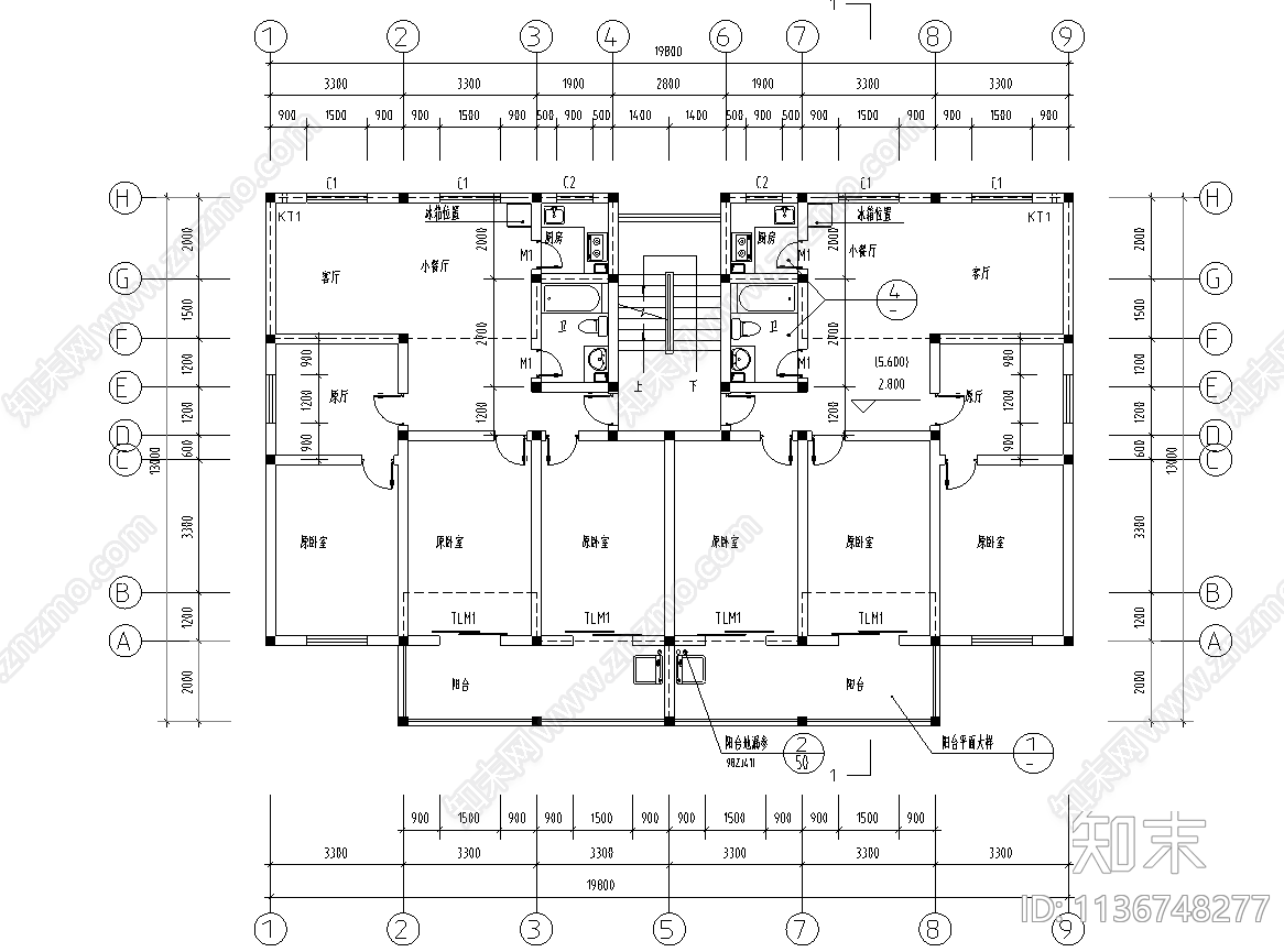 南宁住宅楼建筑cad施工图下载【ID:1136748277】