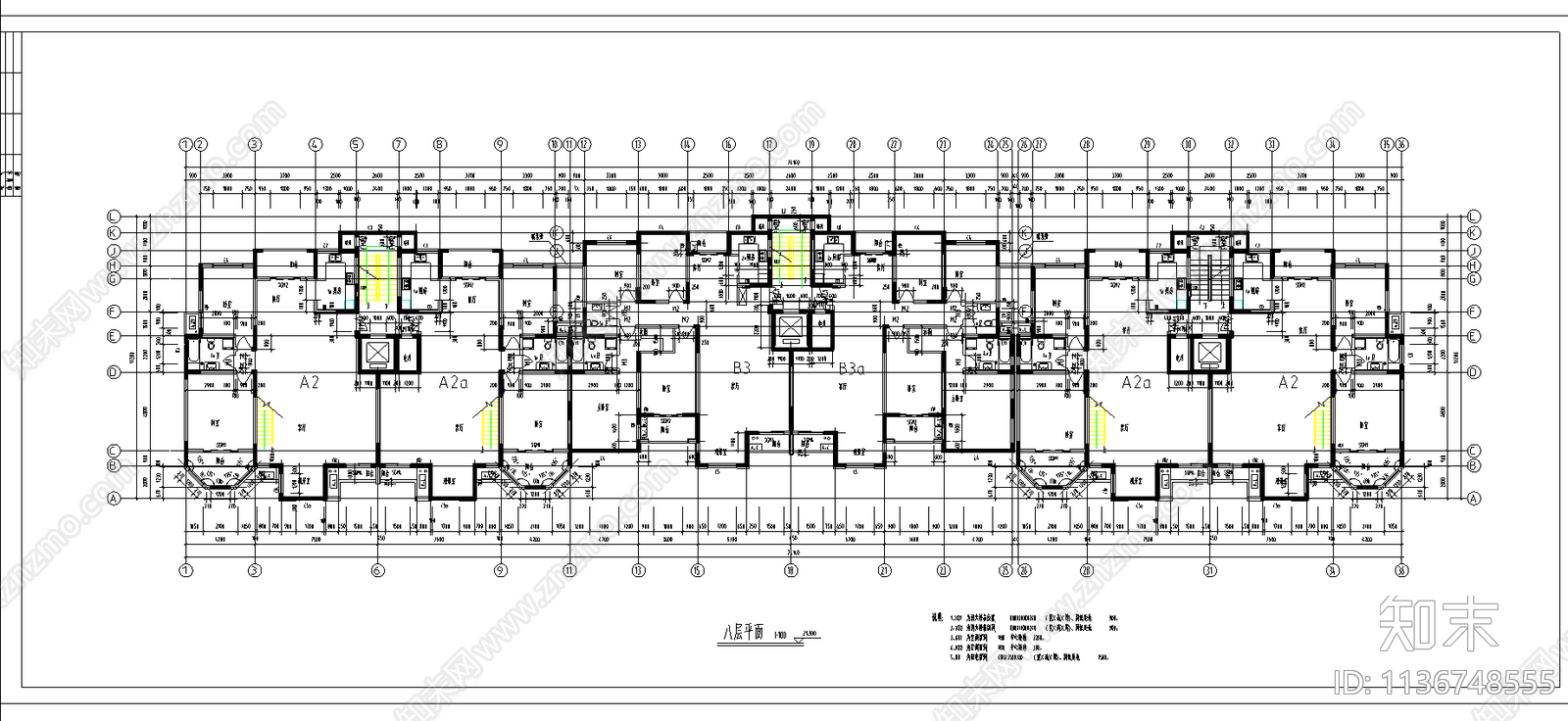 住宅建筑cad施工图下载【ID:1136748555】