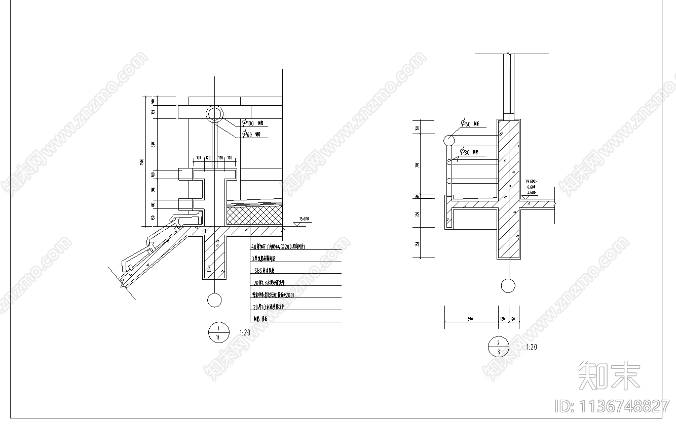 五层独立住宅建筑cad施工图下载【ID:1136748827】