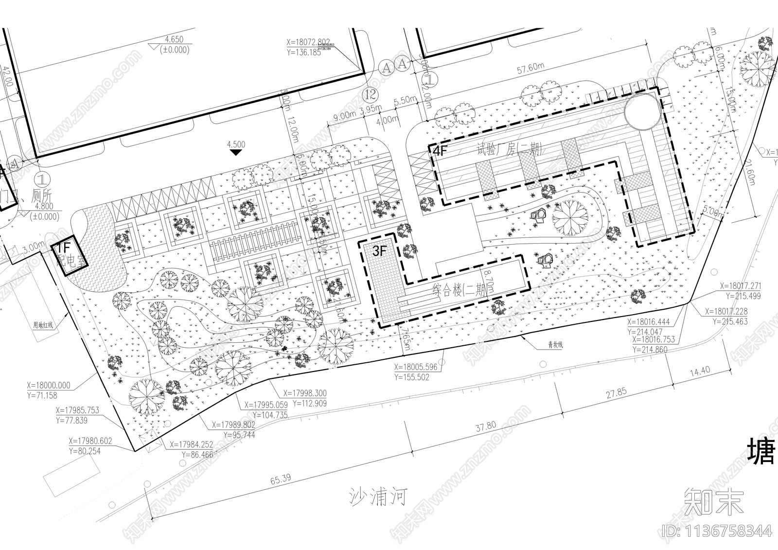 某蔬菜储藏仓库建筑总平面cad施工图下载【ID:1136758344】
