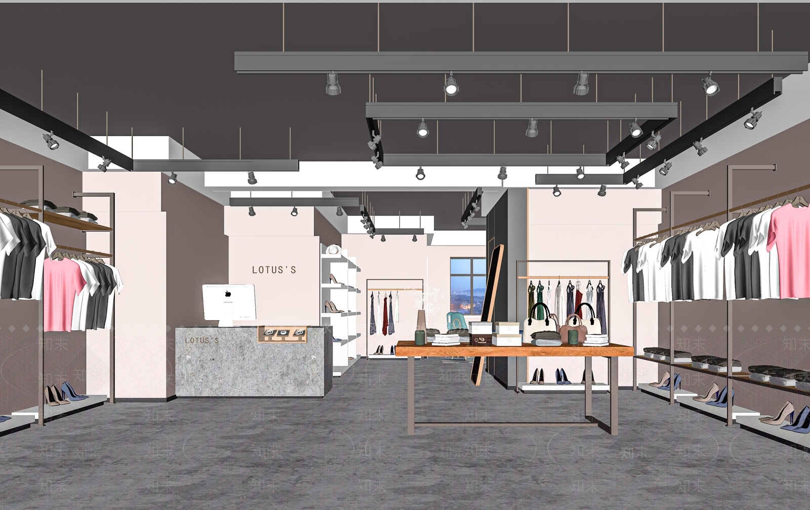 现代服装店SU模型下载【ID:1136763036】