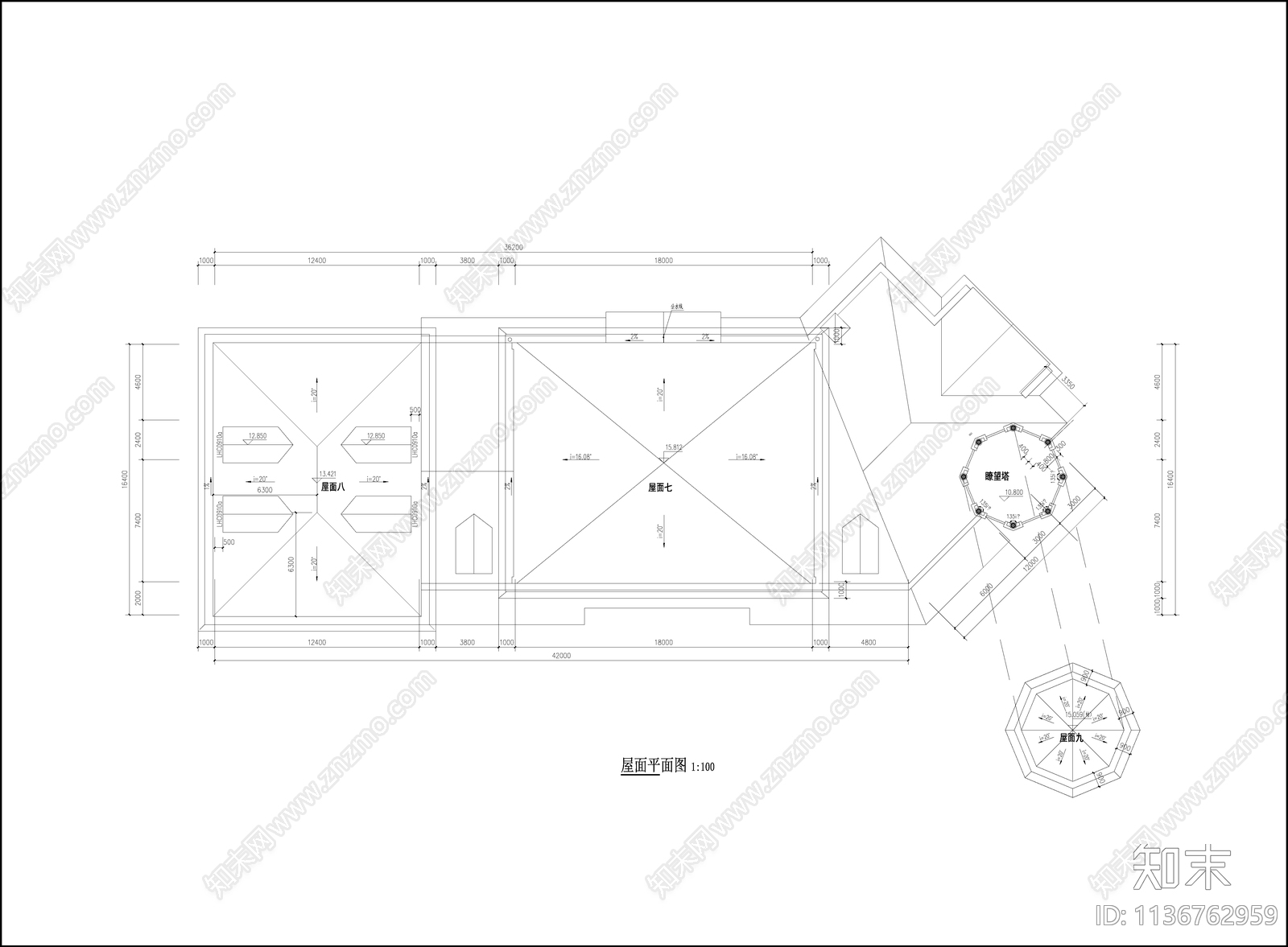 五班幼儿园建筑cad施工图下载【ID:1136762959】