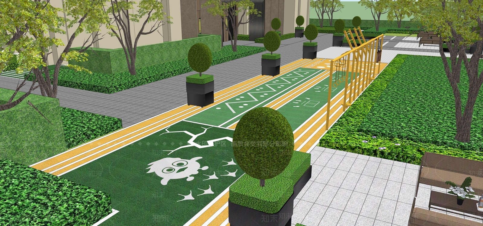 现代住宅小区登高面SU模型下载【ID:1136763749】