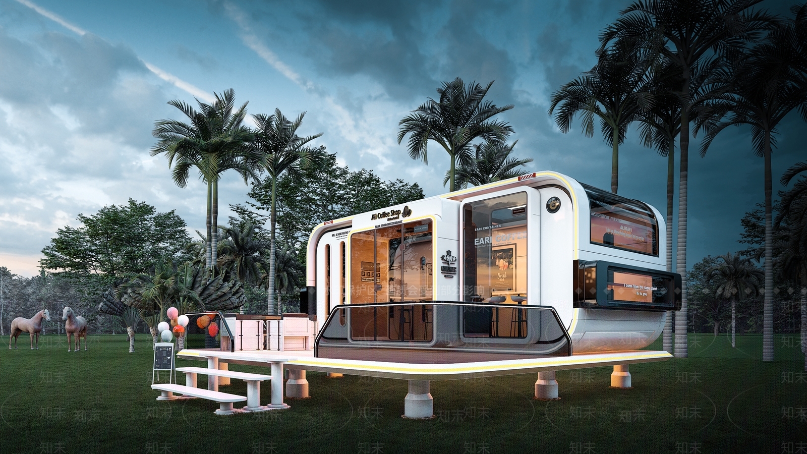 现代太空舱名宿3D模型下载【ID:1136771073】