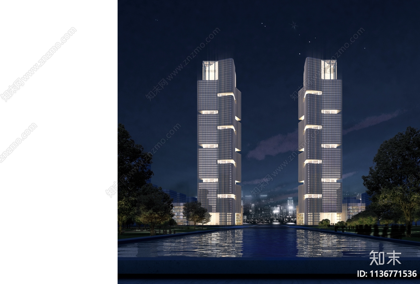GMP郑州绿地双子塔方案cad施工图下载【ID:1136771536】