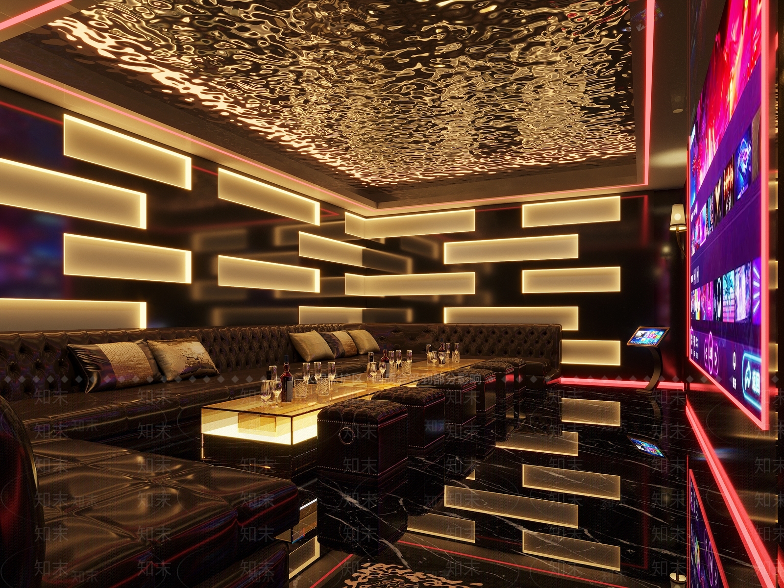现代KTV包厢3D模型下载【ID:1136774528】