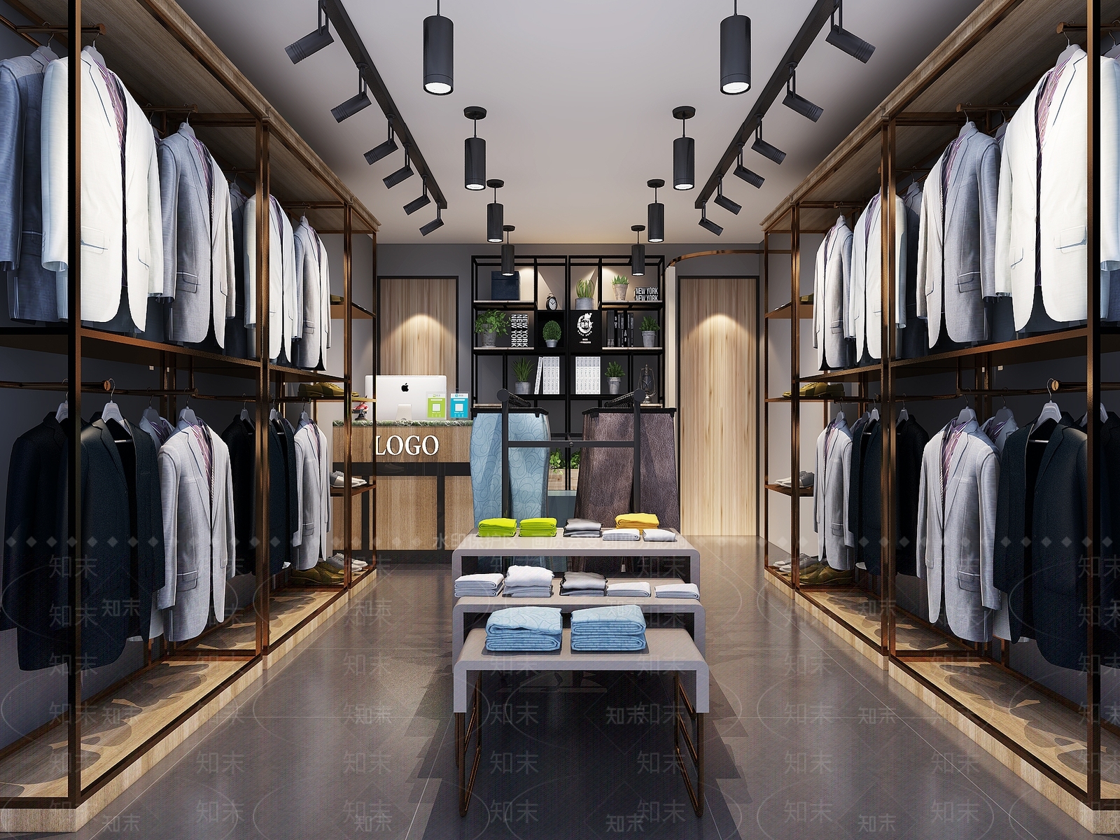 现代服装店3D模型下载【ID:1136774635】