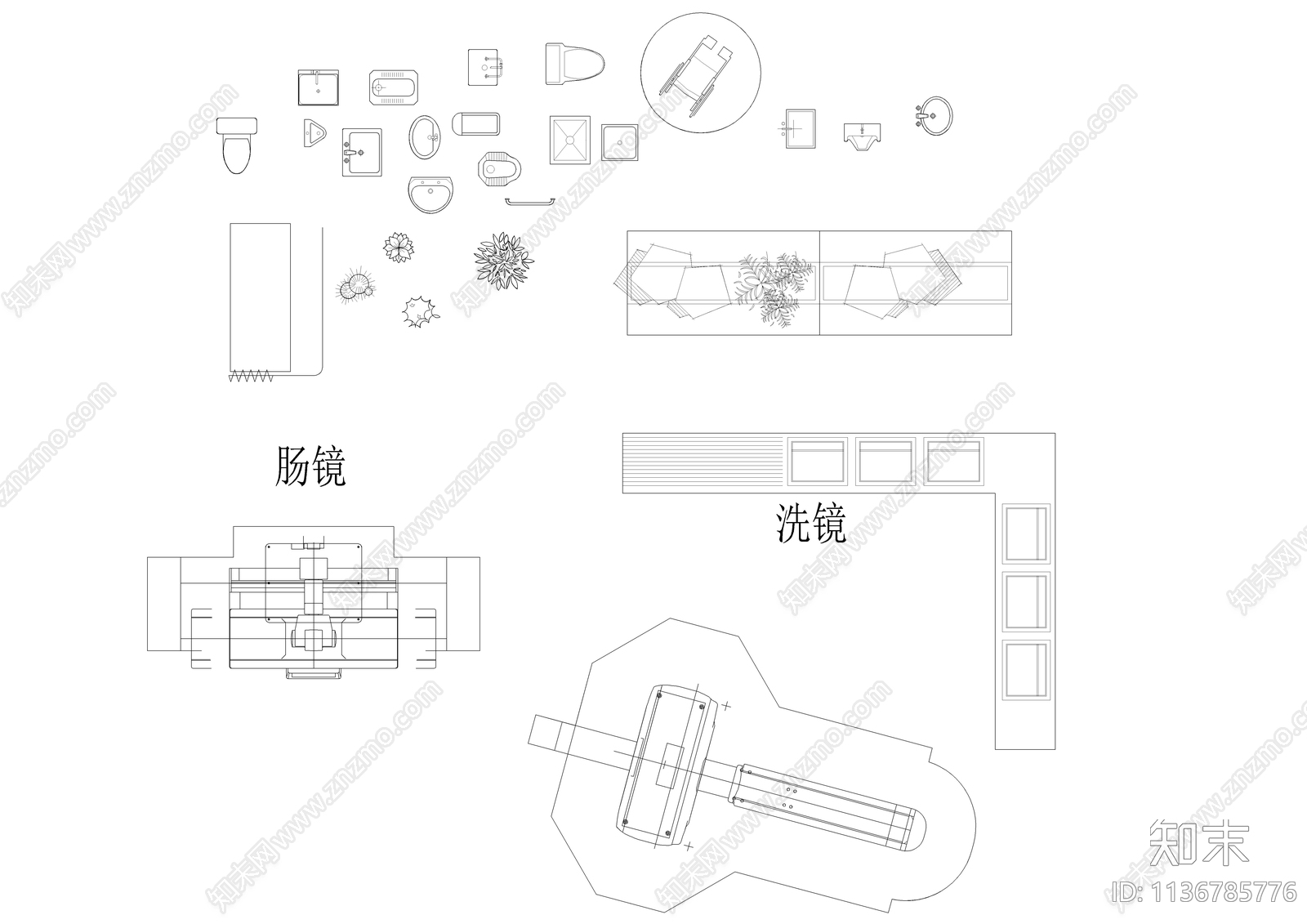 医院专用cad施工图下载【ID:1136785776】