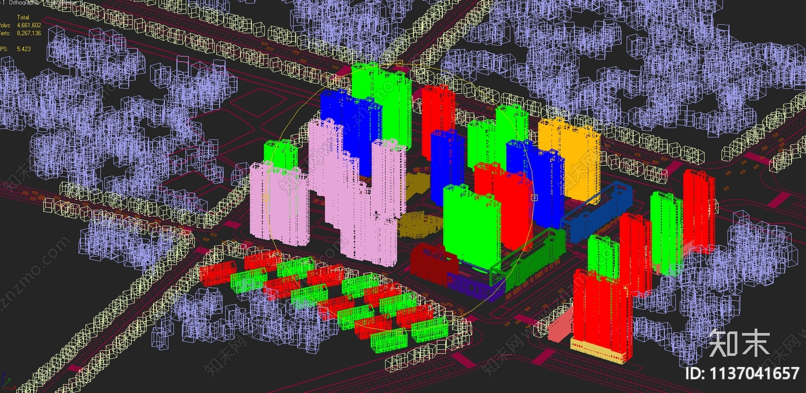 现代住宅鸟瞰3D模型下载【ID:1137041657】