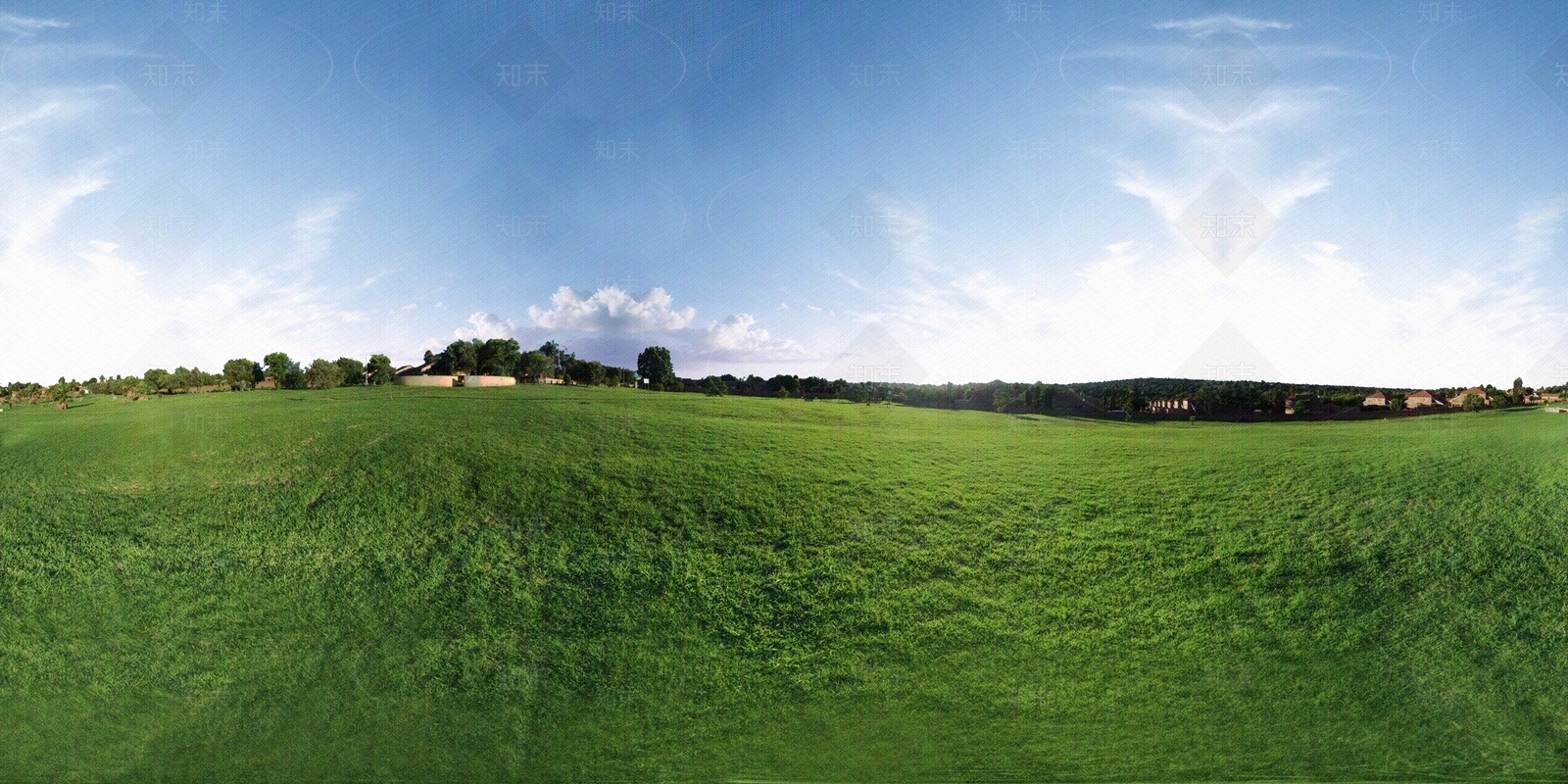 晴天阳光蓝天公园草坪贴图下载【ID:1136795704】