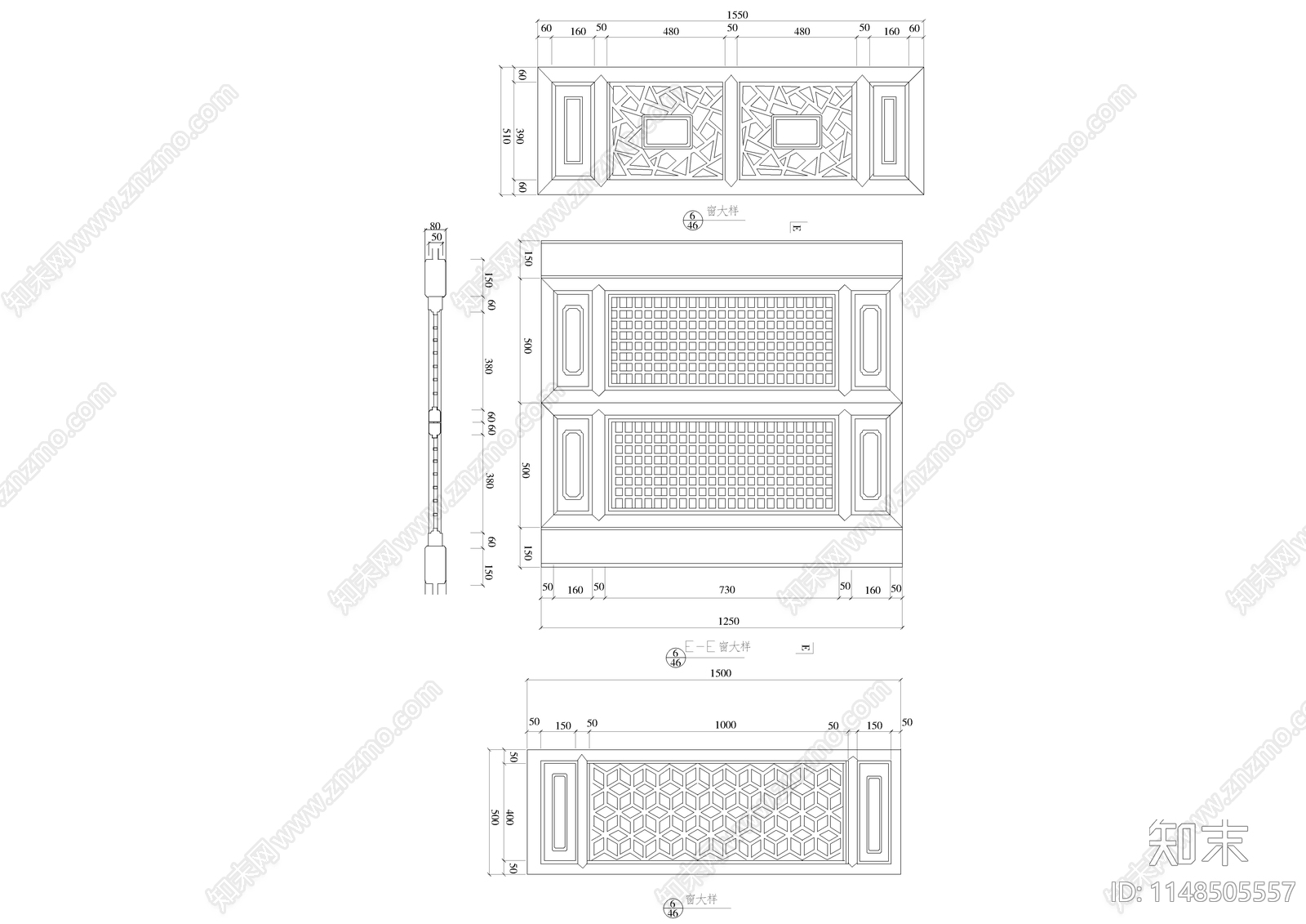 园林古建细部节点cad施工图下载【ID:1148505557】