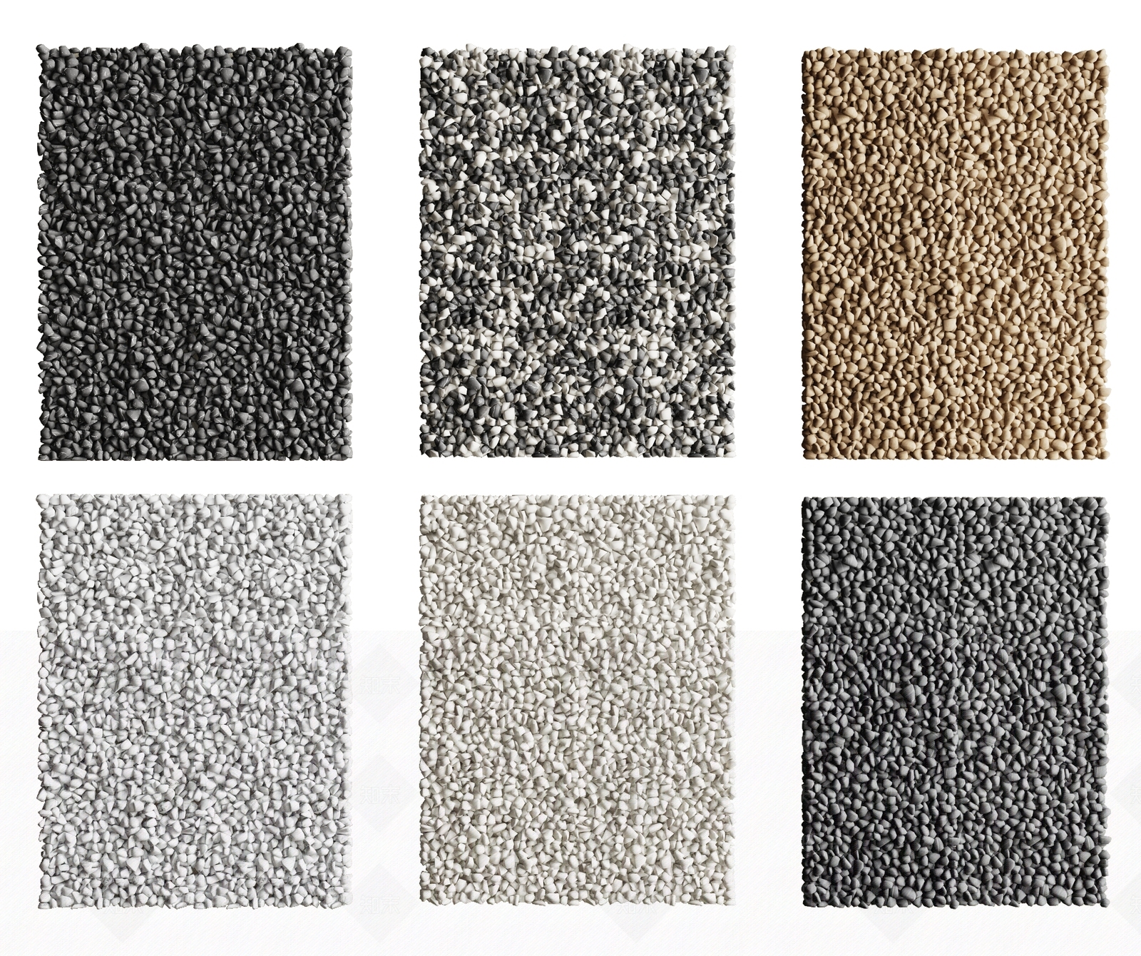 现代鹅卵石SU模型下载【ID:1136801025】