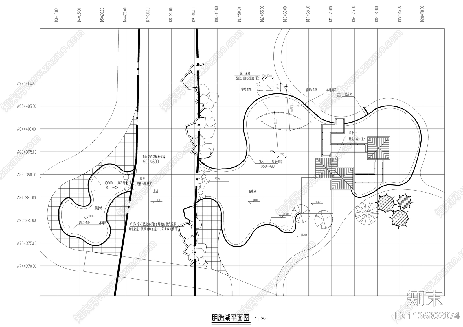 鸳鸯厅及水生植物区景观详图施工图下载【ID:1136802074】
