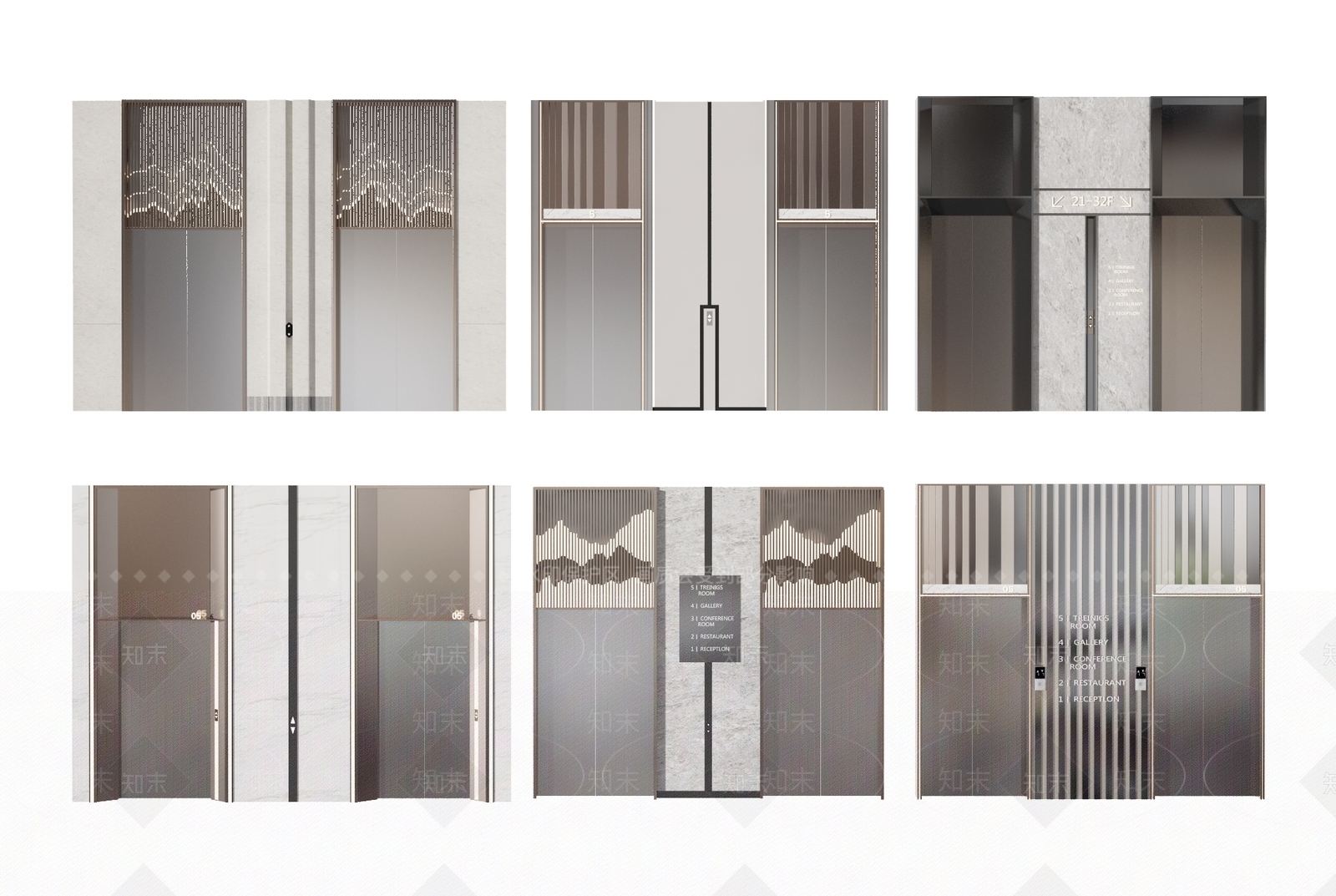 现代电梯门3D模型下载【ID:1136806432】