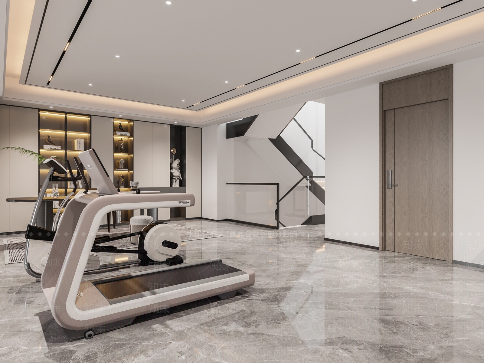 现代休闲健身区3D模型下载【ID:1136814068】