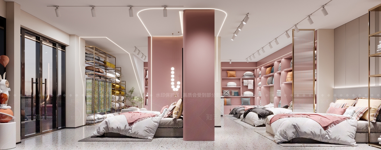 现代家纺家居专卖店3D模型下载【ID:1136813537】