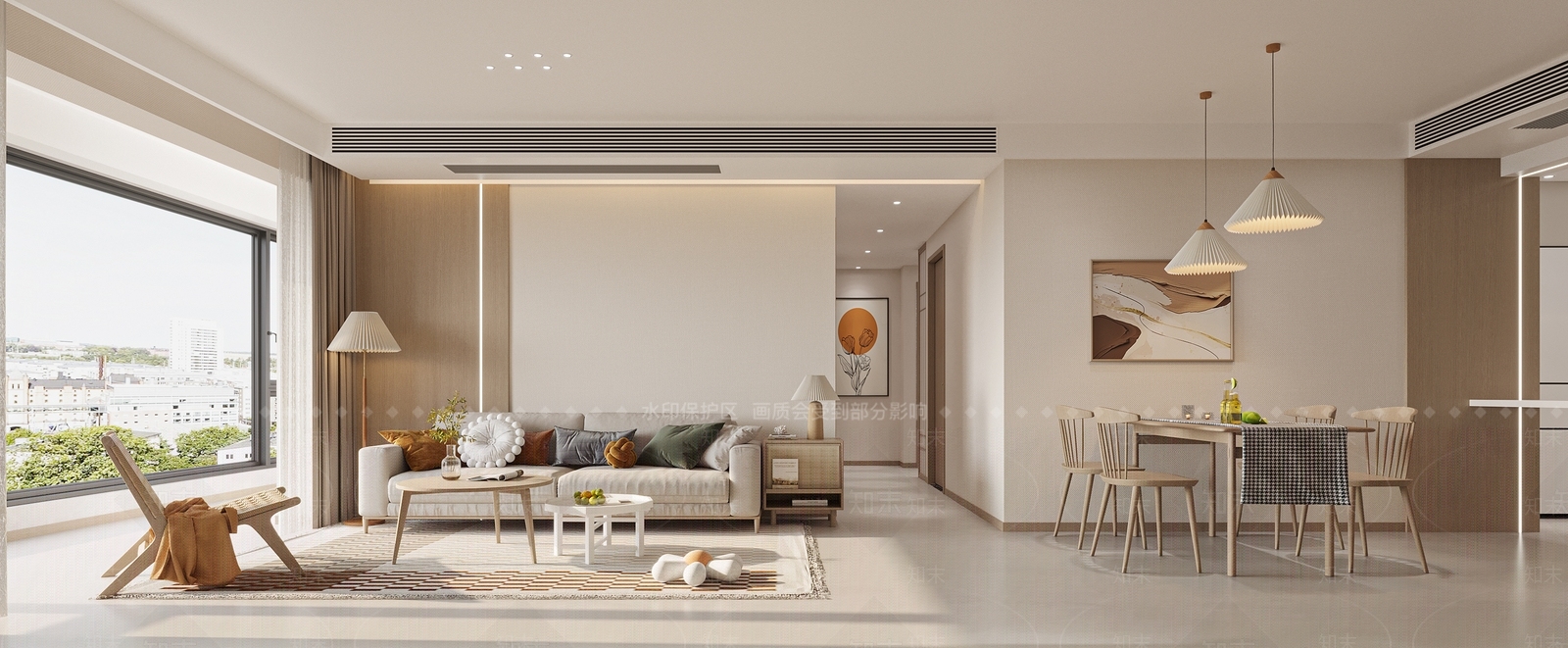 日式家居客厅3D模型下载【ID:1221849445】