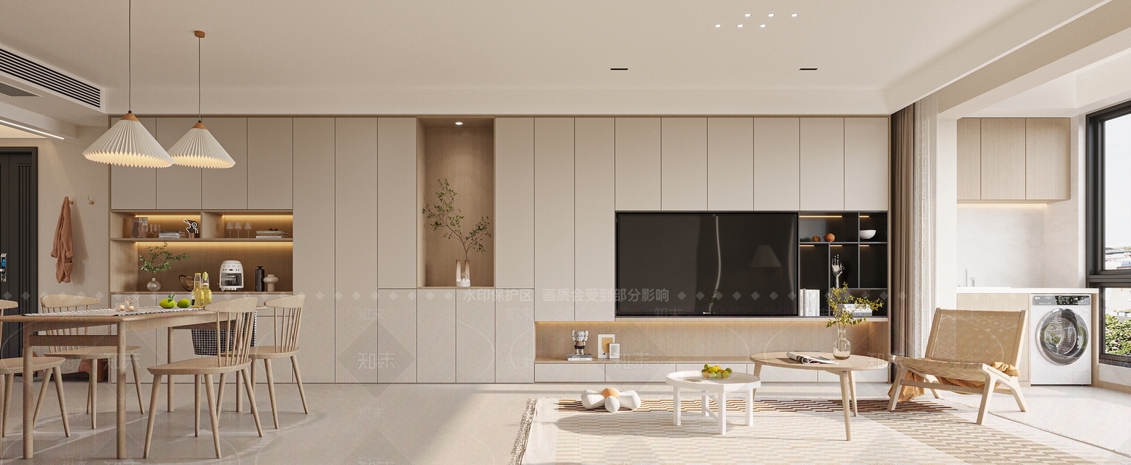 日式家居客厅3D模型下载【ID:1221849445】